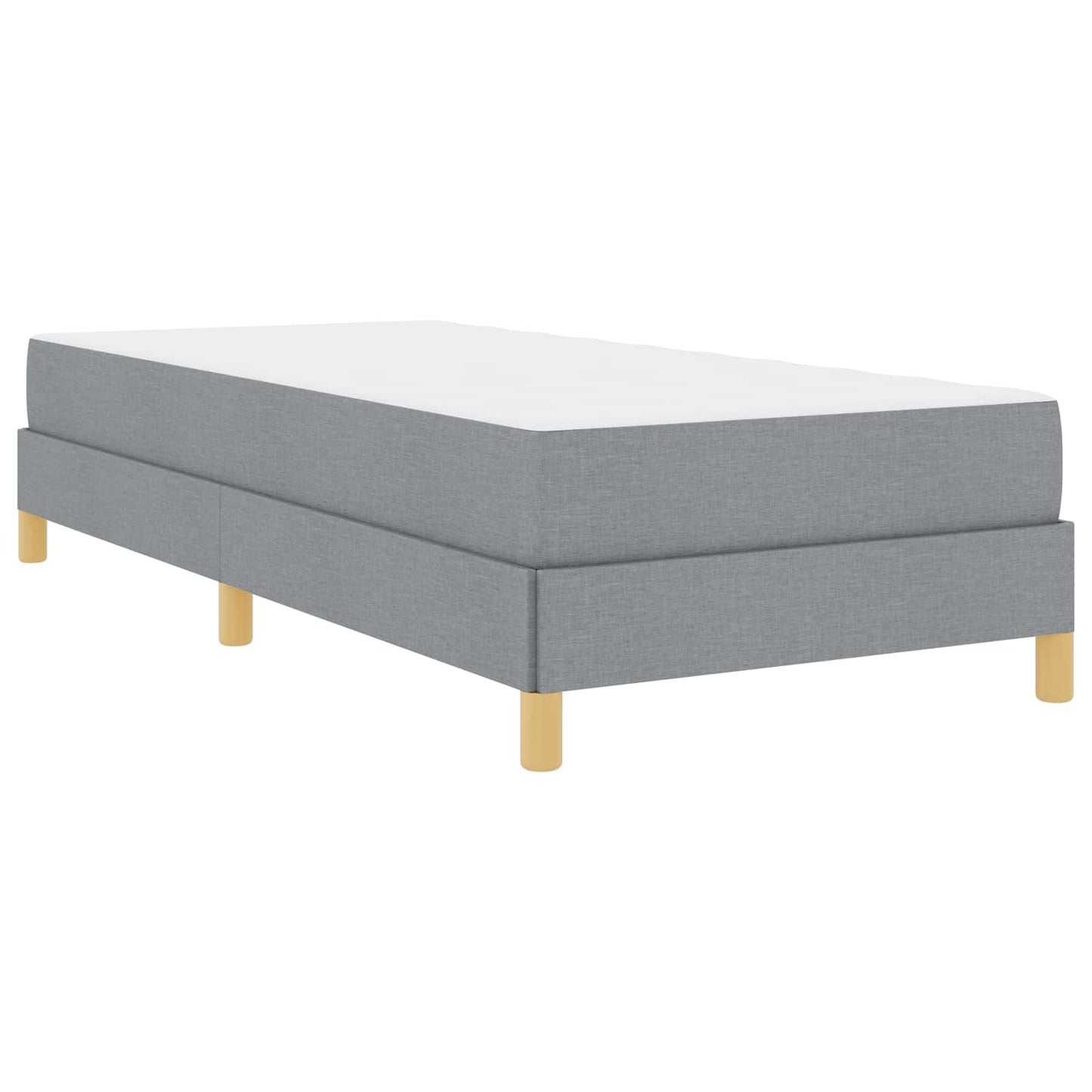Boxspringbed met matras Lichtgrijs 100 x 200 cm Stof is nu te koop bij PeponiXL, paradijselijk wonen!