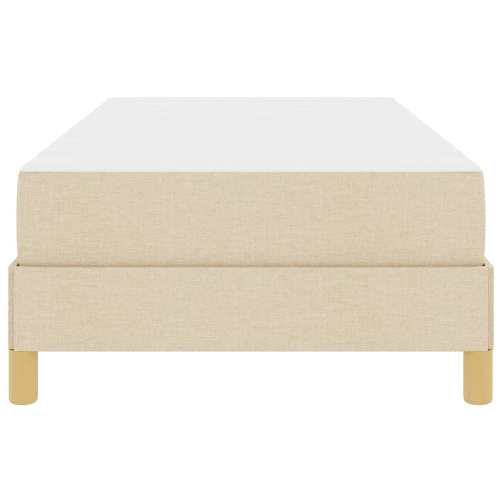 Boxspringbed met matras Crème 100 x 200 cm Stof is nu te koop bij PeponiXL, paradijselijk wonen!