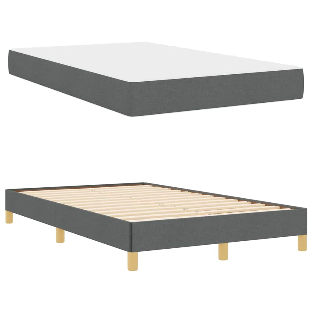 Boxspringbed met matras Donkergrijs 120 x 190 cm Stof is nu te koop bij PeponiXL, paradijselijk wonen!