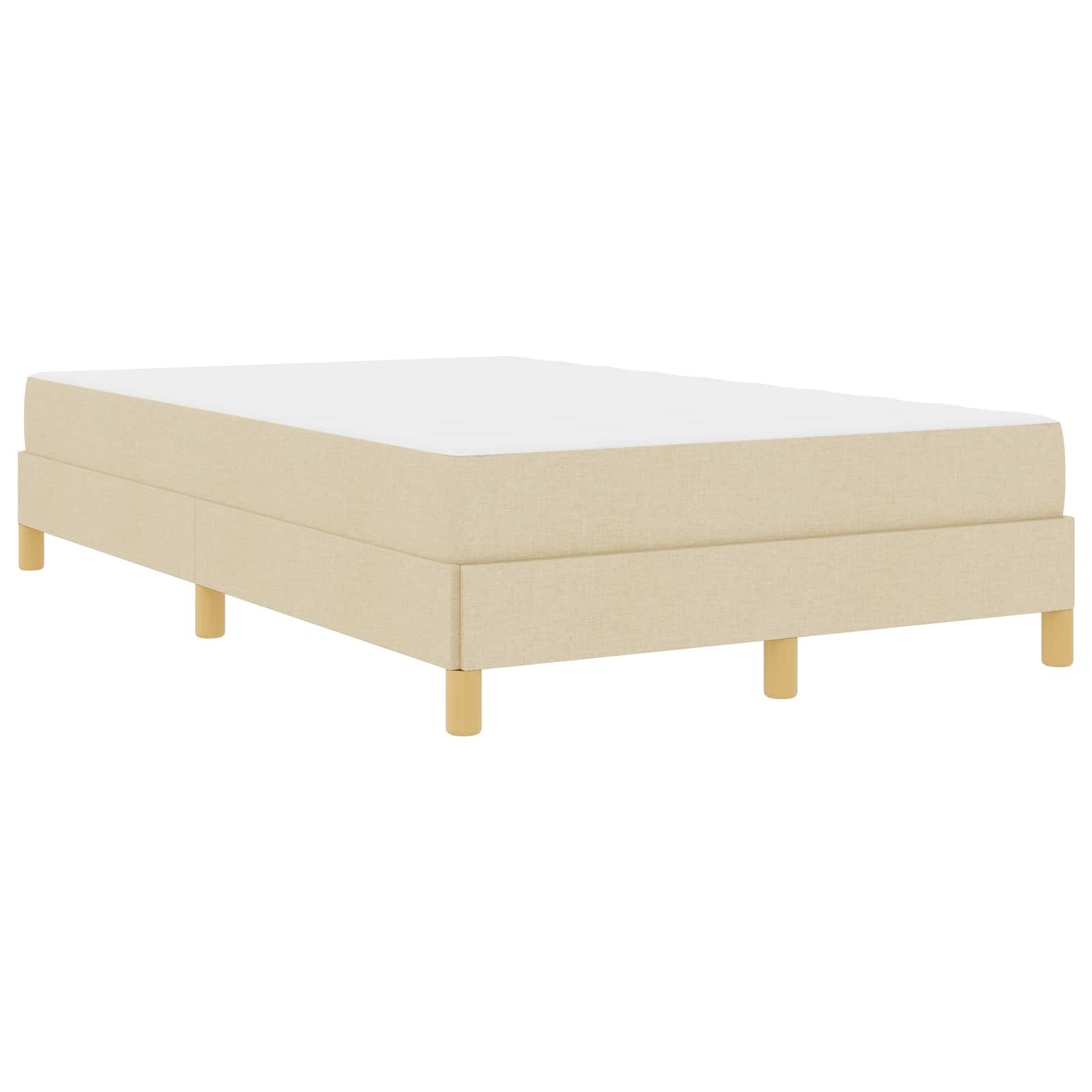Boxspringbed met matras Crème 120 x 190 cm Stof is nu te koop bij PeponiXL, paradijselijk wonen!