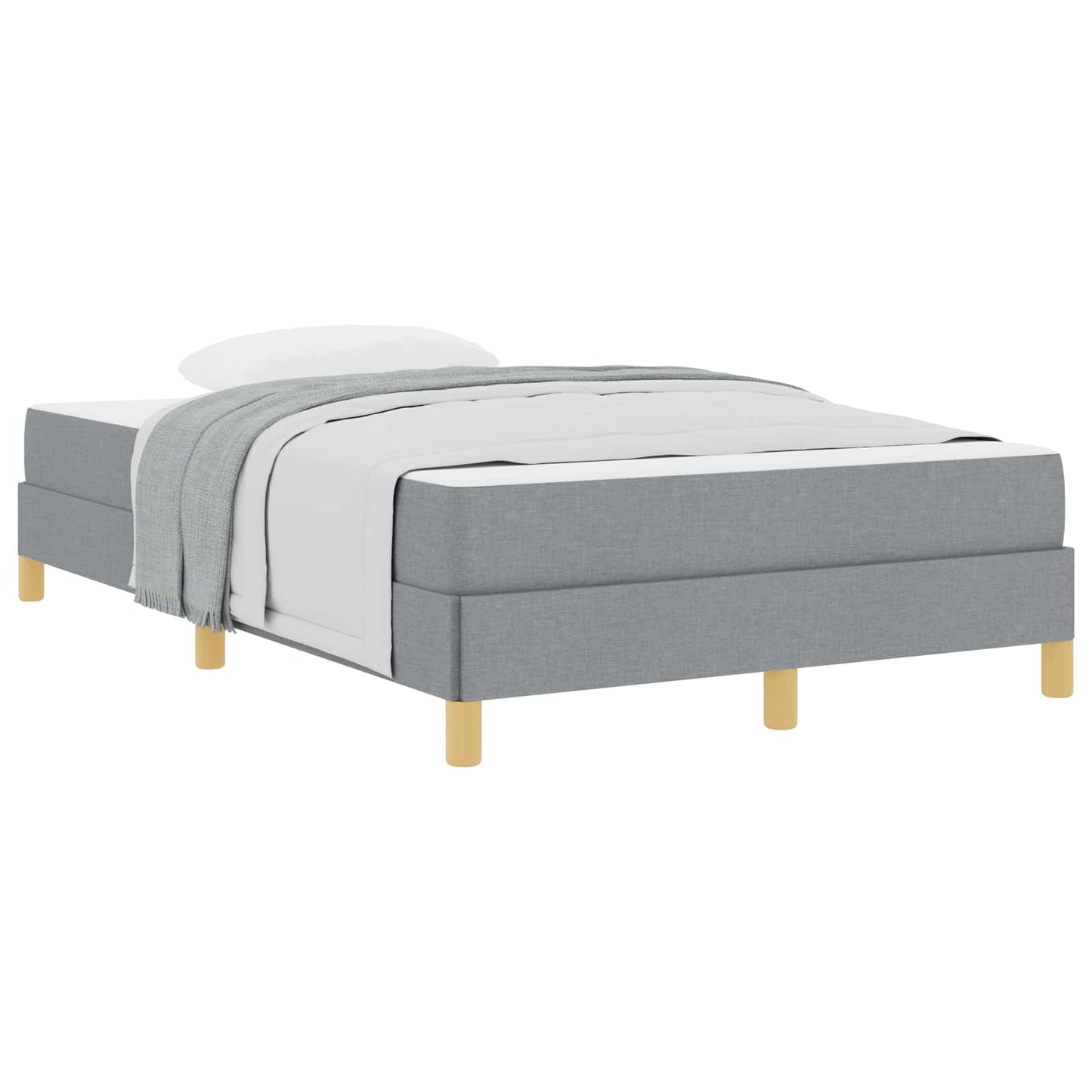 Boxspringbed met matras Lichtgrijs 120 x 200 cm Stof is nu te koop bij PeponiXL, paradijselijk wonen!