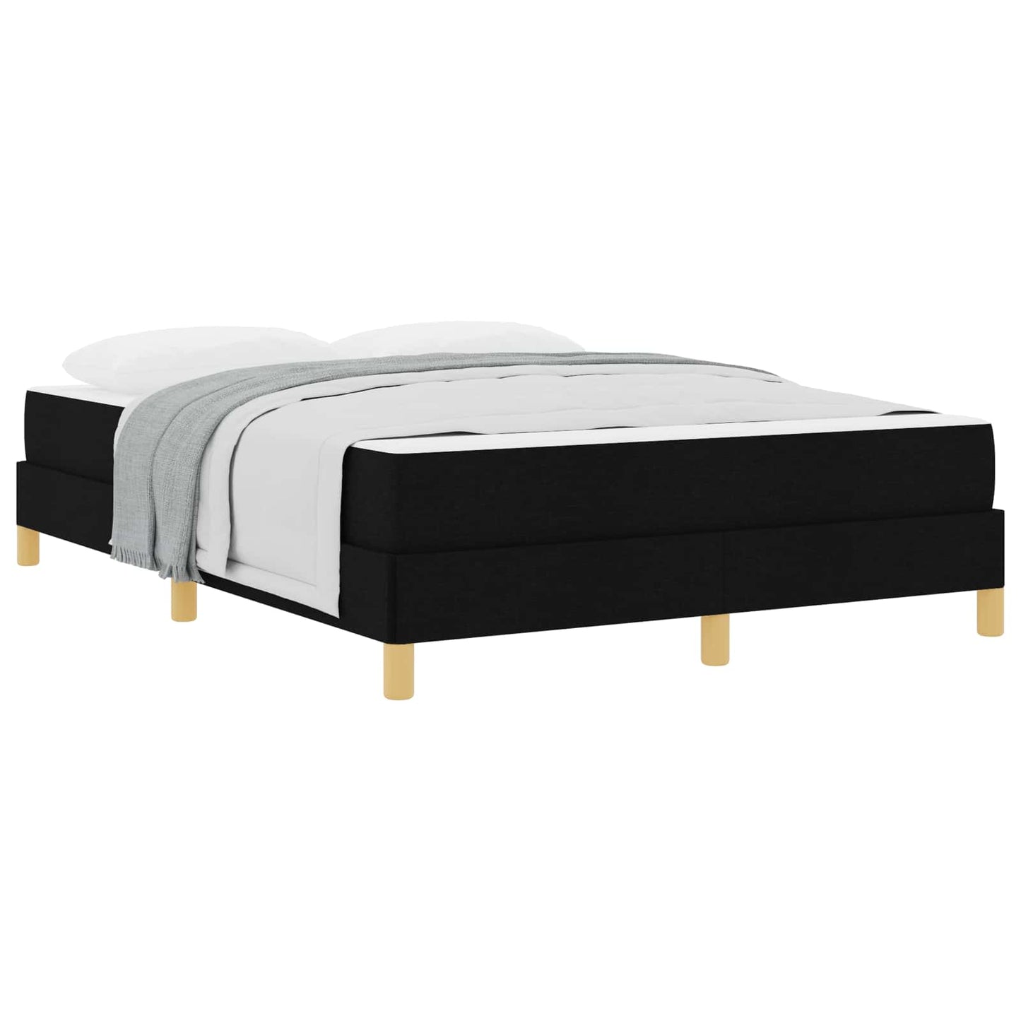Boxspringbed met matras Zwart 140 x 190 cm Stof is nu te koop bij PeponiXL, paradijselijk wonen!