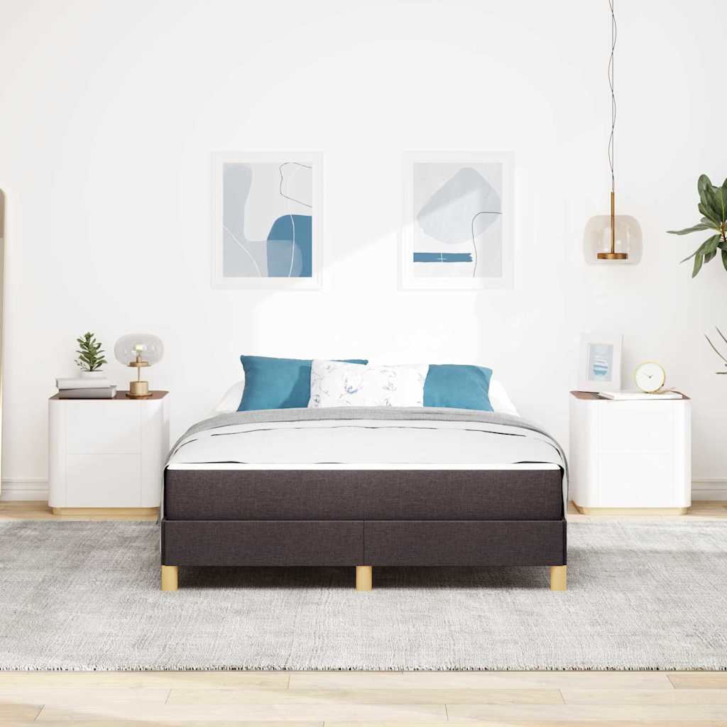 Boxspringbed met matras Donkerbruin 140 x 190 cm Stof is nu te koop bij PeponiXL, paradijselijk wonen!