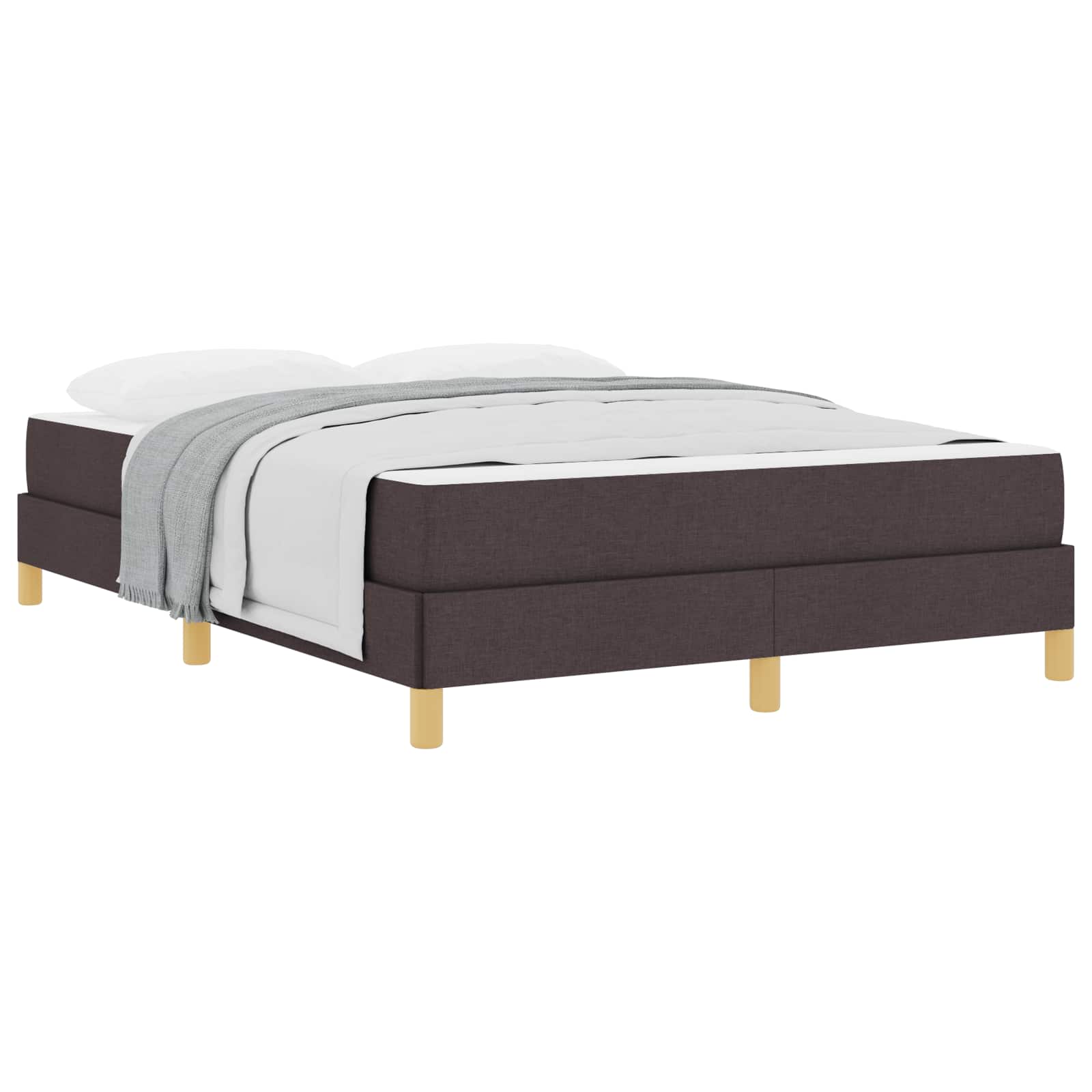 Boxspringbed met matras Donkerbruin 140 x 190 cm Stof is nu te koop bij PeponiXL, paradijselijk wonen!