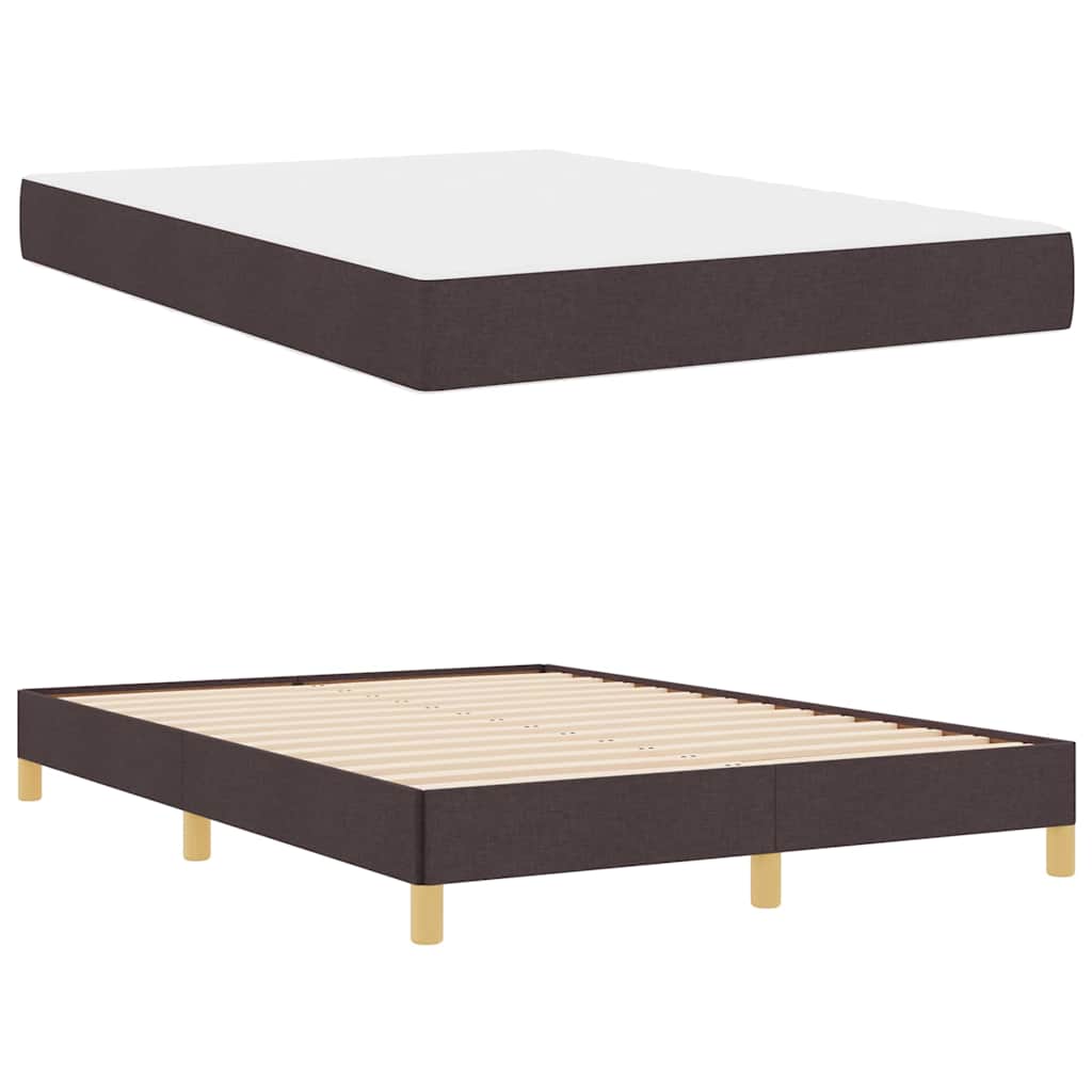 Boxspringbed met matras Donkerbruin 140 x 190 cm Stof is nu te koop bij PeponiXL, paradijselijk wonen!