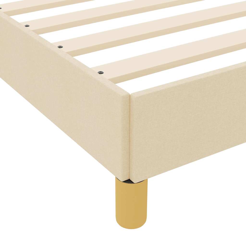 Boxspringbed met matras Crème 140 x 190 cm Stof is nu te koop bij PeponiXL, paradijselijk wonen!