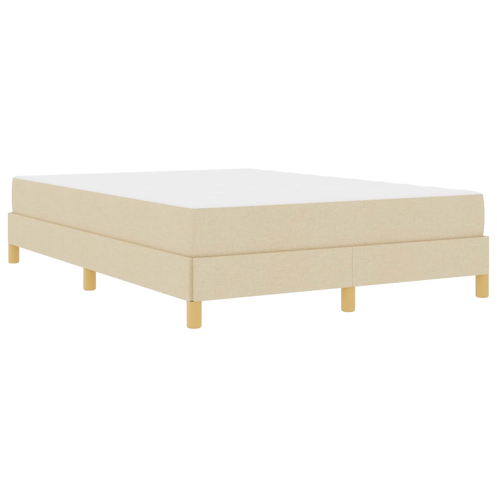 Boxspringbed met matras Crème 140 x 190 cm Stof is nu te koop bij PeponiXL, paradijselijk wonen!