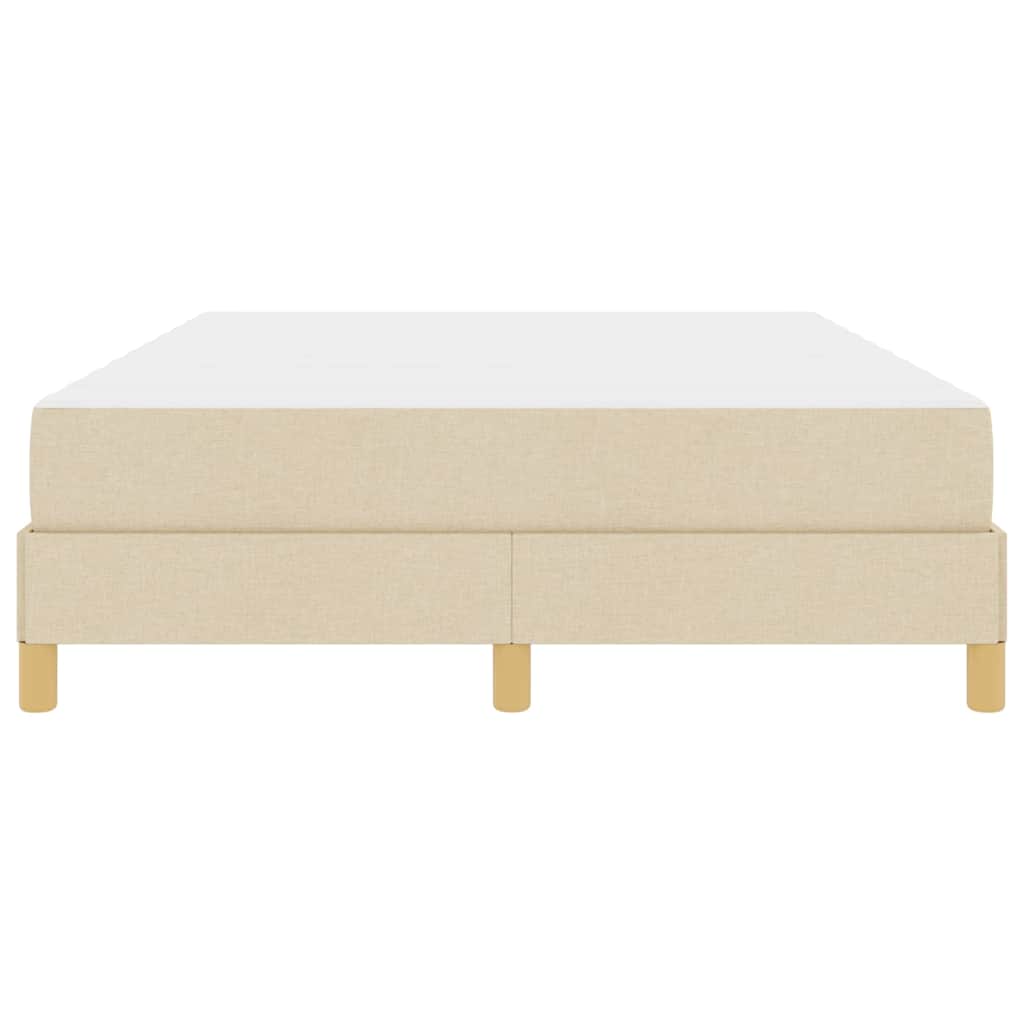 Boxspringbed met matras Crème 140 x 190 cm Stof is nu te koop bij PeponiXL, paradijselijk wonen!