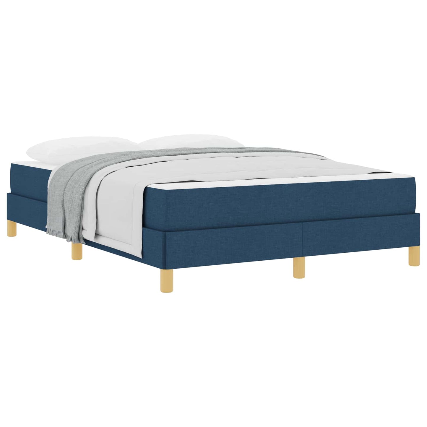 Boxspringbed met matras Blauw 160 x 200 cm Stof is nu te koop bij PeponiXL, paradijselijk wonen!