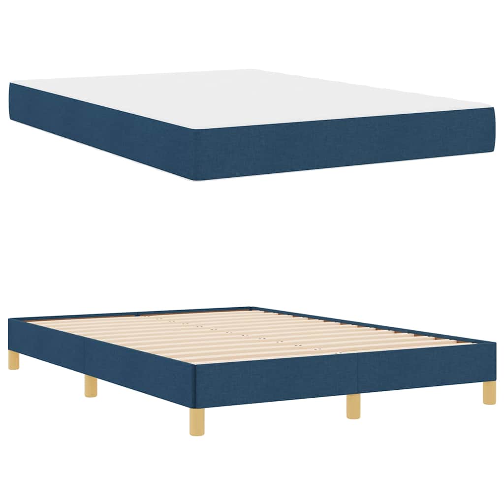 Boxspringbed met matras Blauw 160 x 200 cm Stof is nu te koop bij PeponiXL, paradijselijk wonen!