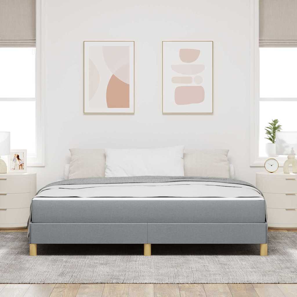 Boxspringbed met matras Lichtgrijs 180 x 200 cm Stof is nu te koop bij PeponiXL, paradijselijk wonen!