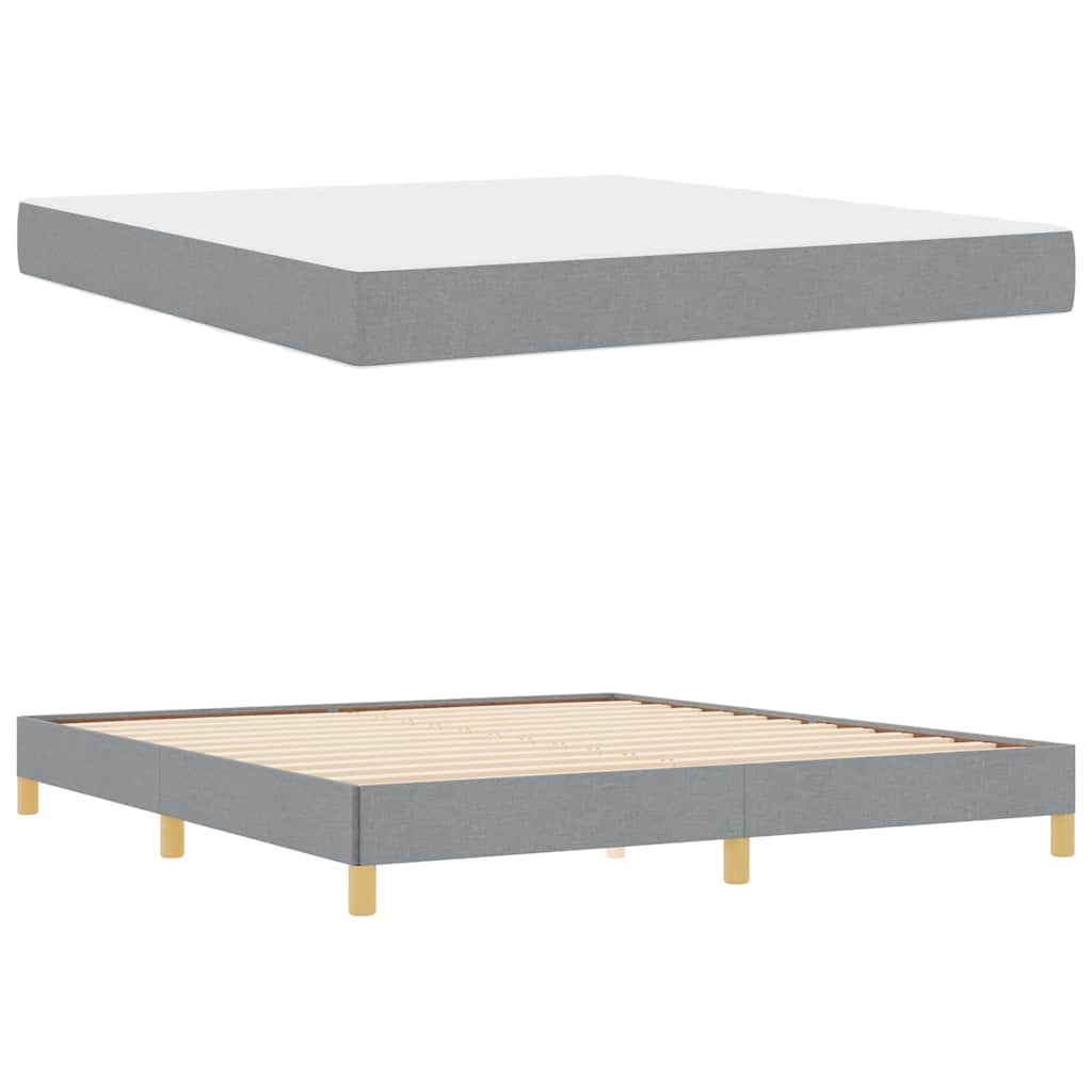 Boxspringbed met matras Lichtgrijs 180 x 200 cm Stof is nu te koop bij PeponiXL, paradijselijk wonen!