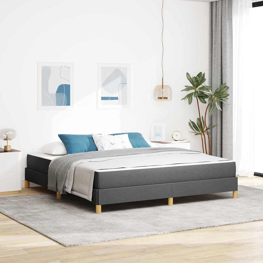Boxspringbed met matras Donkergrijs 180 x 200 cm Stof is nu te koop bij PeponiXL, paradijselijk wonen!