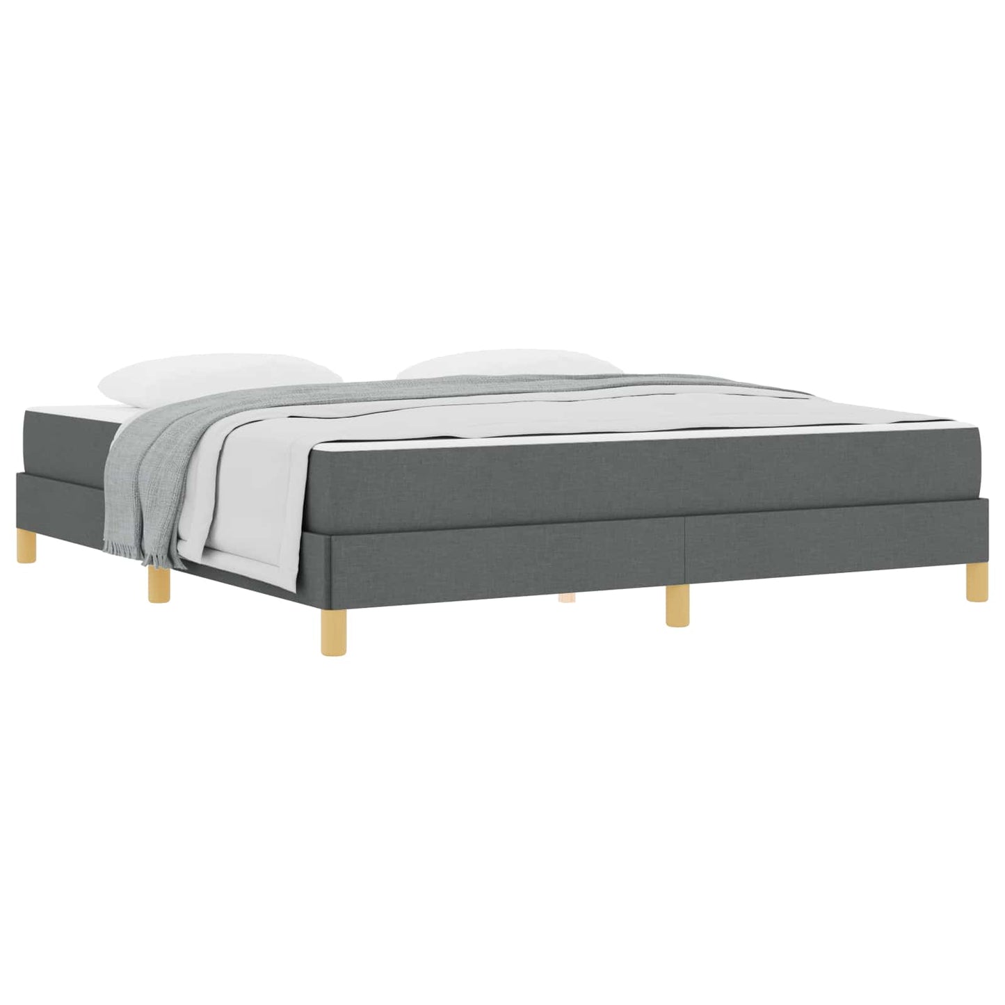 Boxspringbed met matras Donkergrijs 180 x 200 cm Stof is nu te koop bij PeponiXL, paradijselijk wonen!