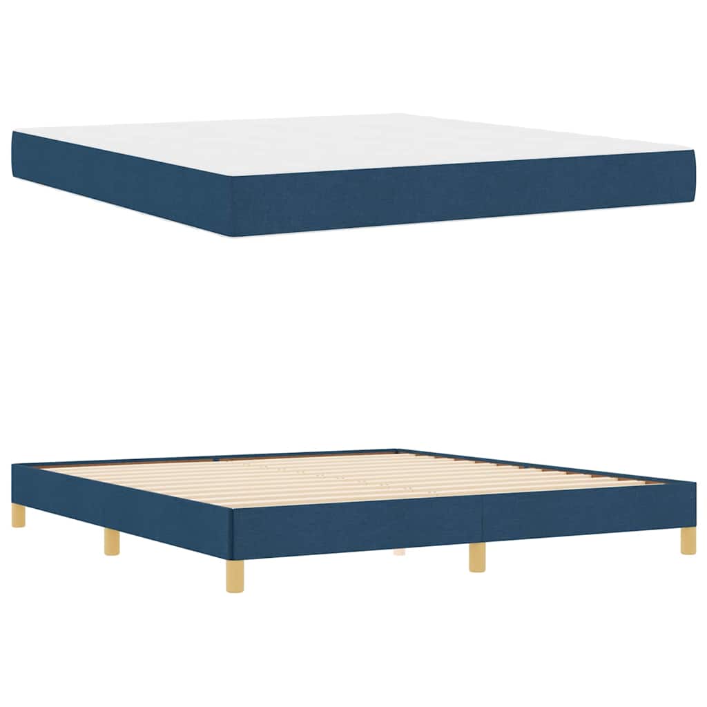 Boxspringbed met matras Blauw 180 x 200 cm Stof is nu te koop bij PeponiXL, paradijselijk wonen!