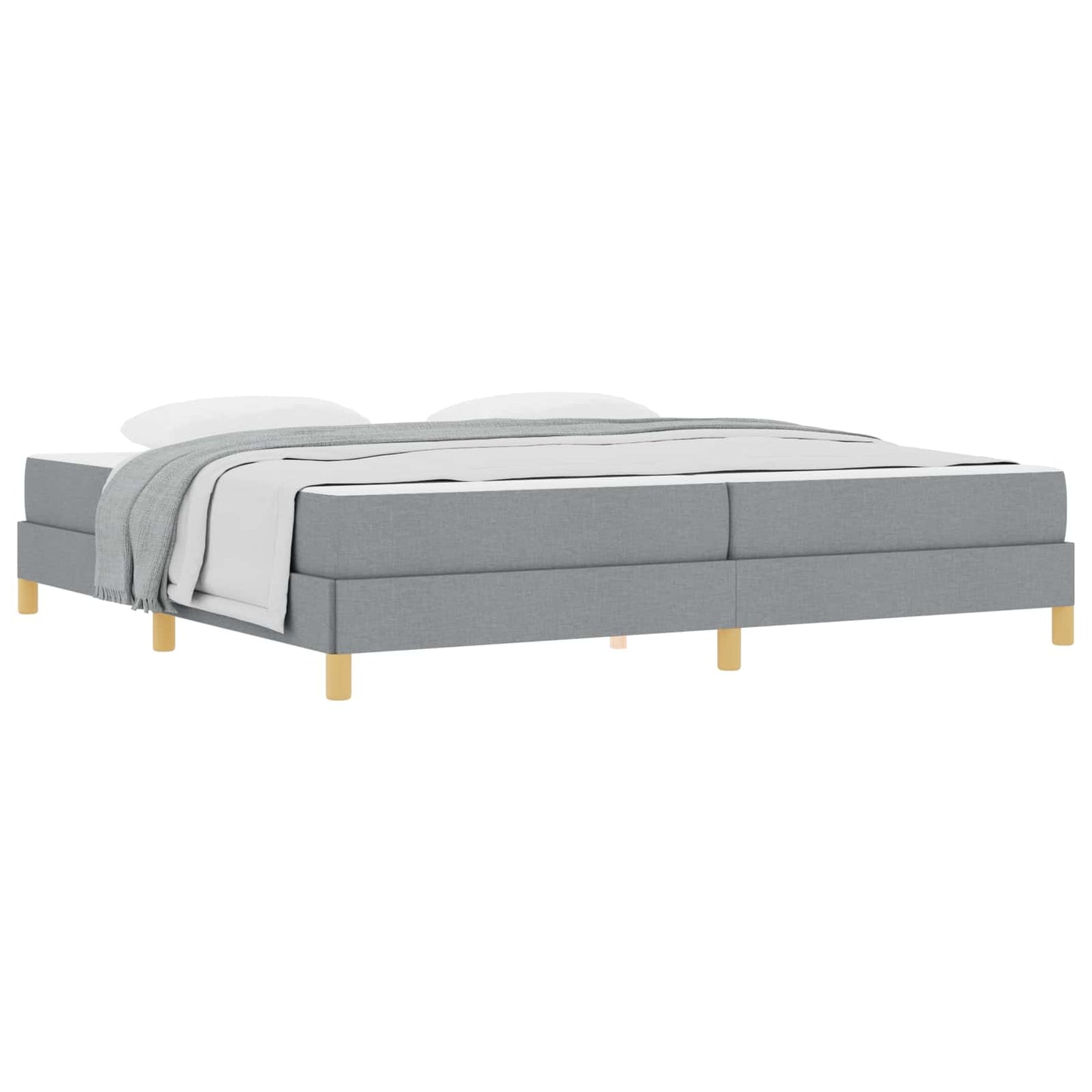 Boxspringbed met matras Lichtgrijs 200 x 200 cm Stof is nu te koop bij PeponiXL, paradijselijk wonen!