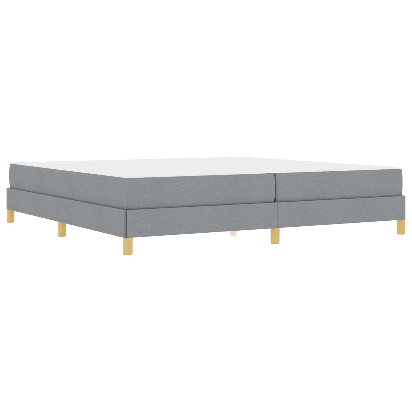 Boxspringbed met matras Lichtgrijs 200 x 200 cm Stof is nu te koop bij PeponiXL, paradijselijk wonen!