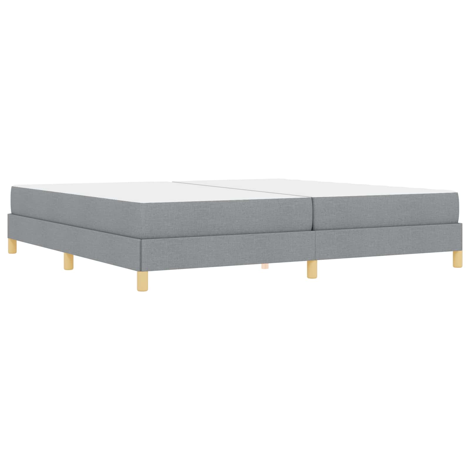 Boxspringbed met matras Lichtgrijs 200 x 200 cm Stof is nu te koop bij PeponiXL, paradijselijk wonen!