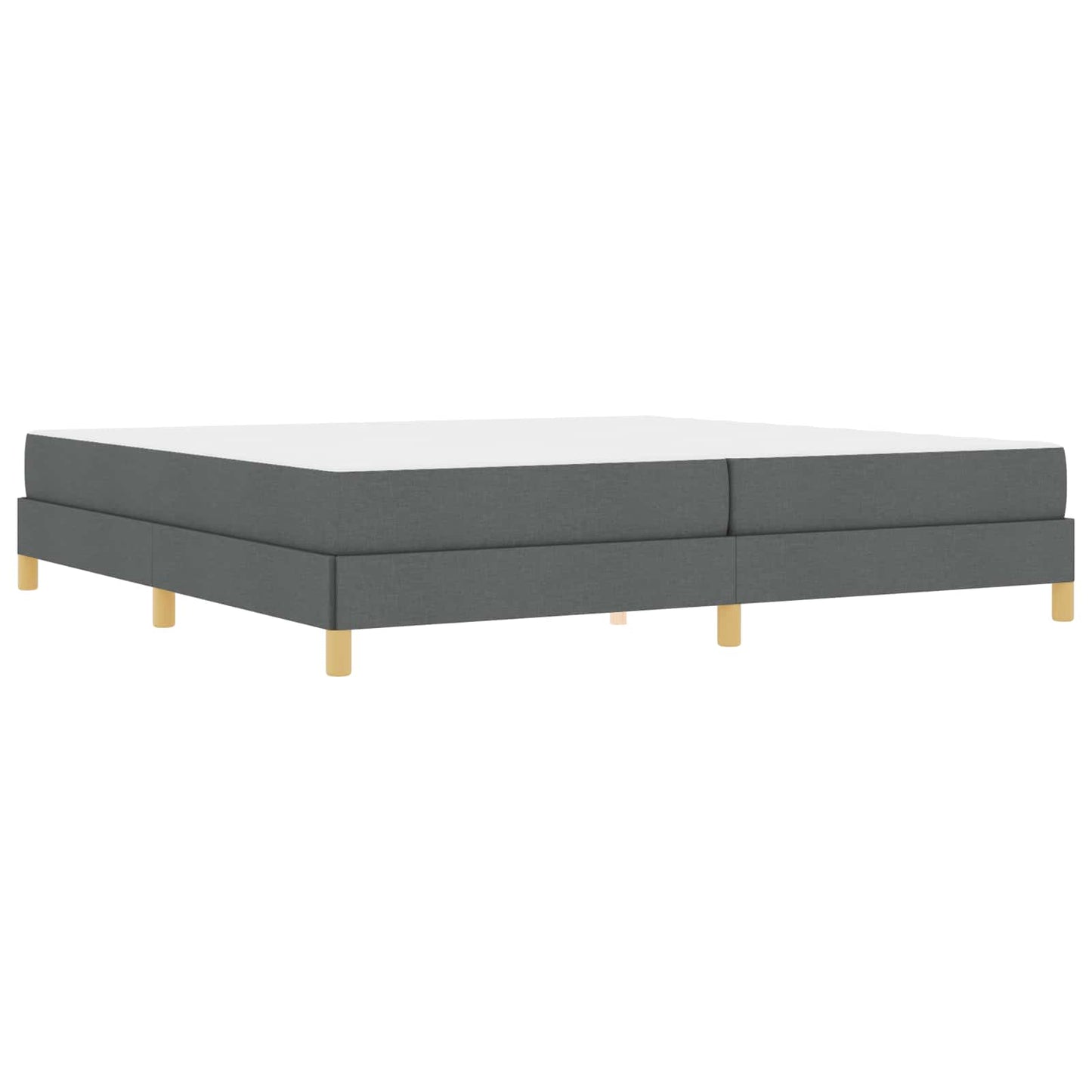 Boxspringbed met matras Donkergrijs 200 x 200 cm Stof is nu te koop bij PeponiXL, paradijselijk wonen!