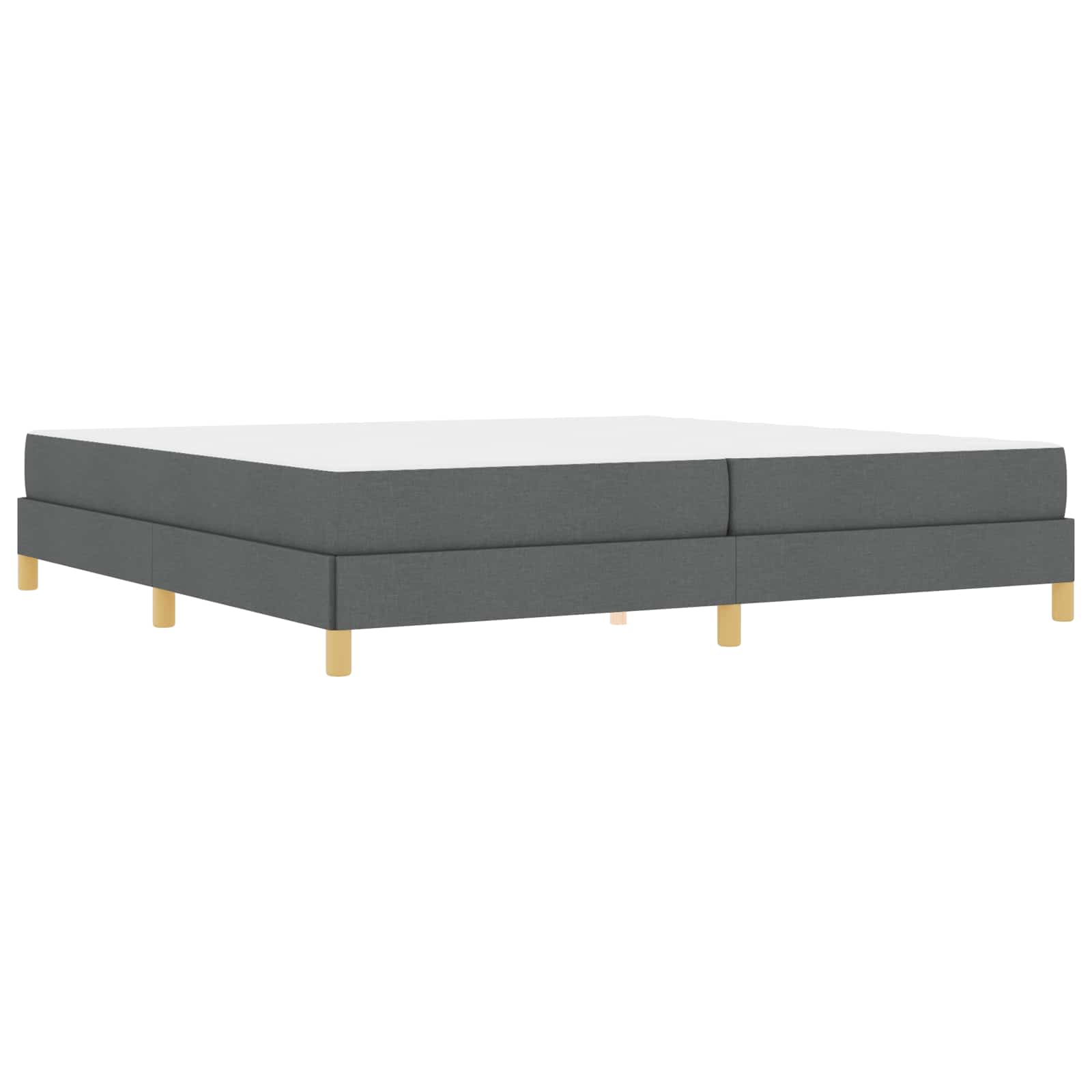 Boxspringbed met matras Donkergrijs 200 x 200 cm Stof is nu te koop bij PeponiXL, paradijselijk wonen!