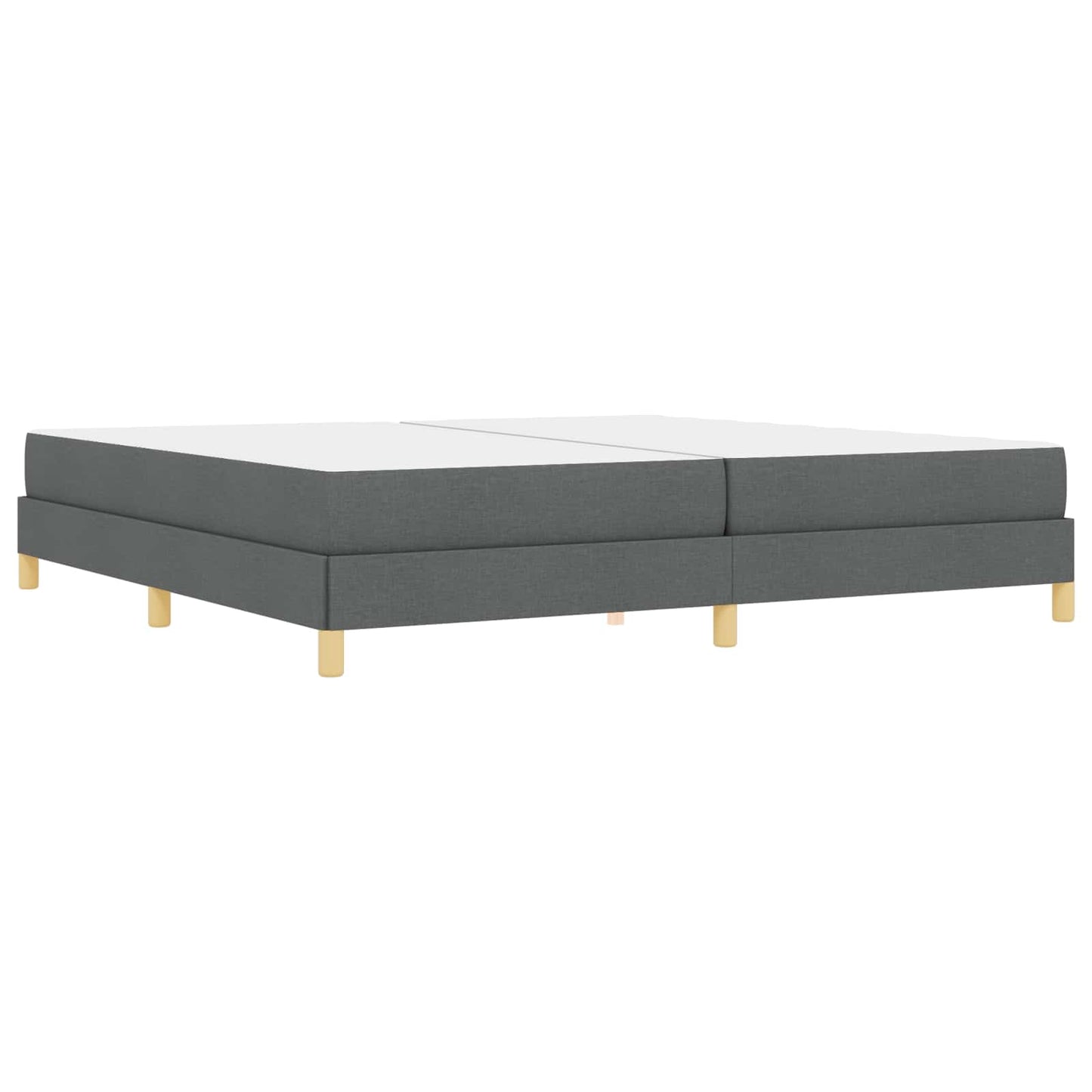 Boxspringbed met matras Donkergrijs 200 x 200 cm Stof is nu te koop bij PeponiXL, paradijselijk wonen!
