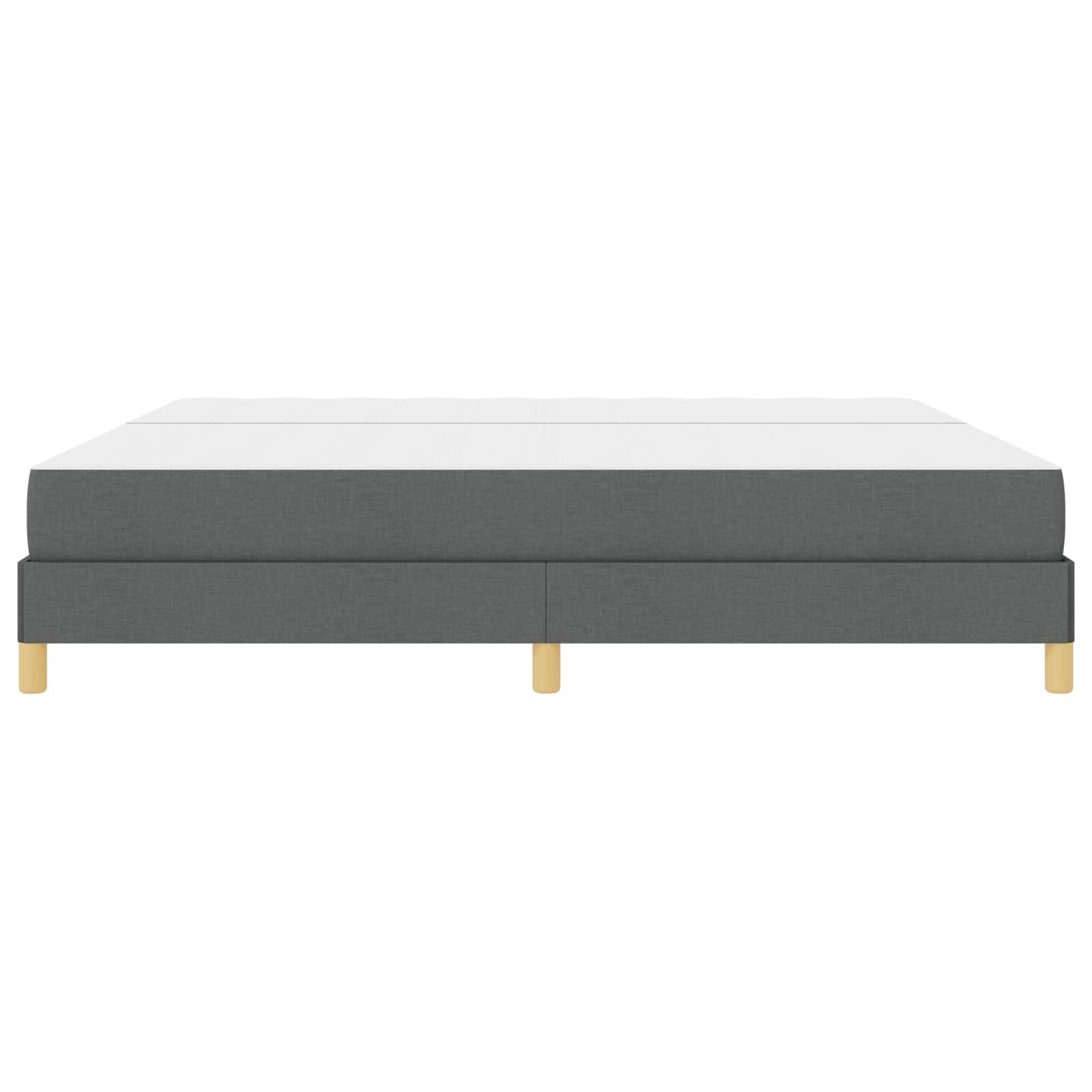 Boxspringbed met matras Donkergrijs 200 x 200 cm Stof is nu te koop bij PeponiXL, paradijselijk wonen!