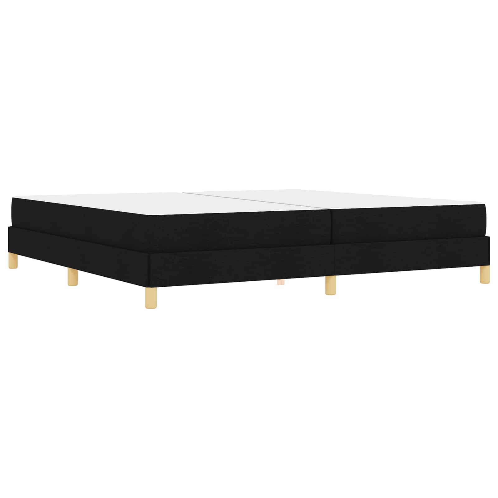 Boxspringbed met matras Zwart 200 x 200 cm Stof is nu te koop bij PeponiXL, paradijselijk wonen!