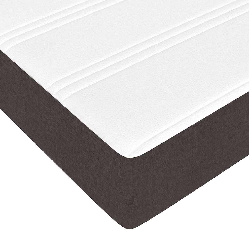 Boxspringbed met matras Donkerbruin 200 x 200 cm Stof is nu te koop bij PeponiXL, paradijselijk wonen!