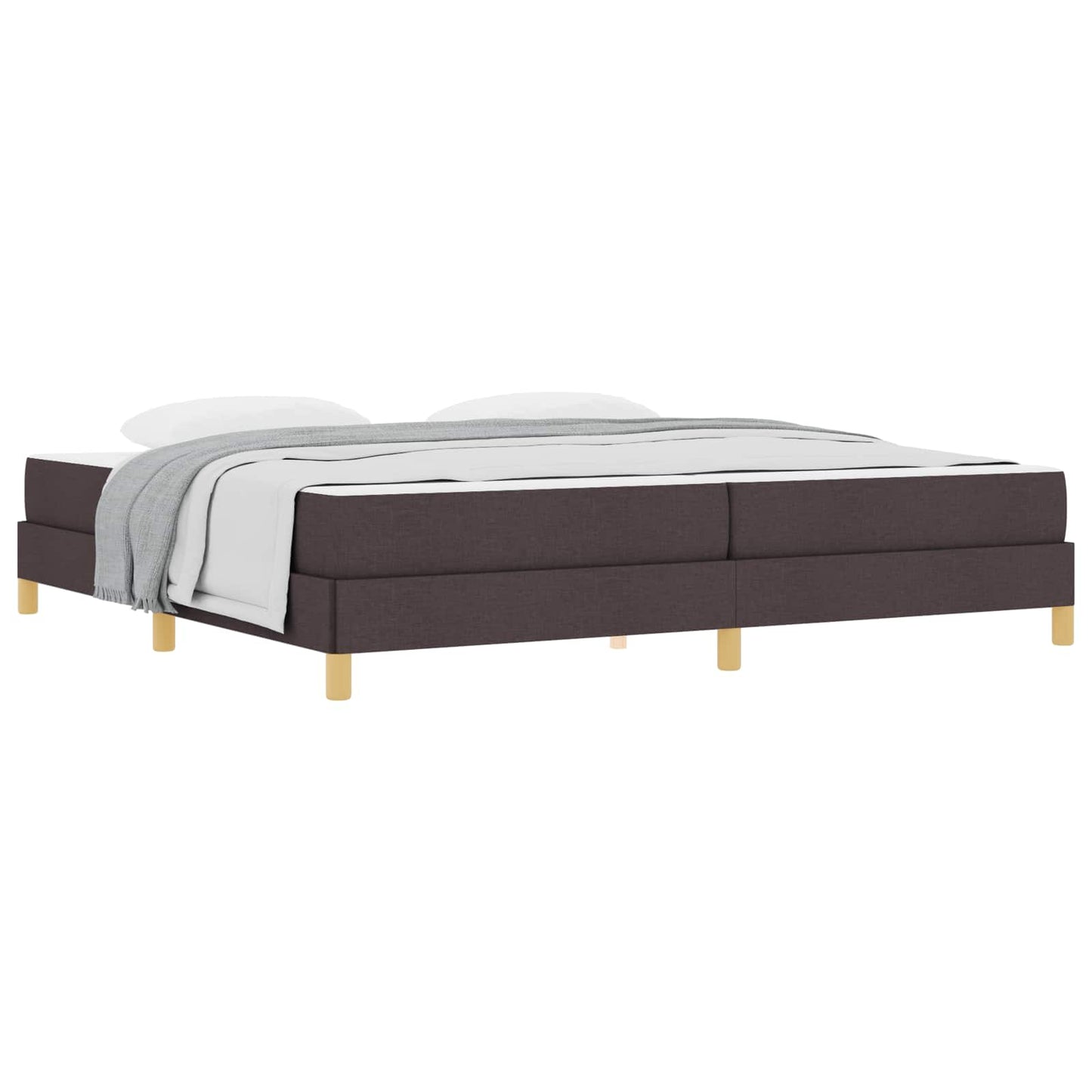 Boxspringbed met matras Donkerbruin 200 x 200 cm Stof is nu te koop bij PeponiXL, paradijselijk wonen!