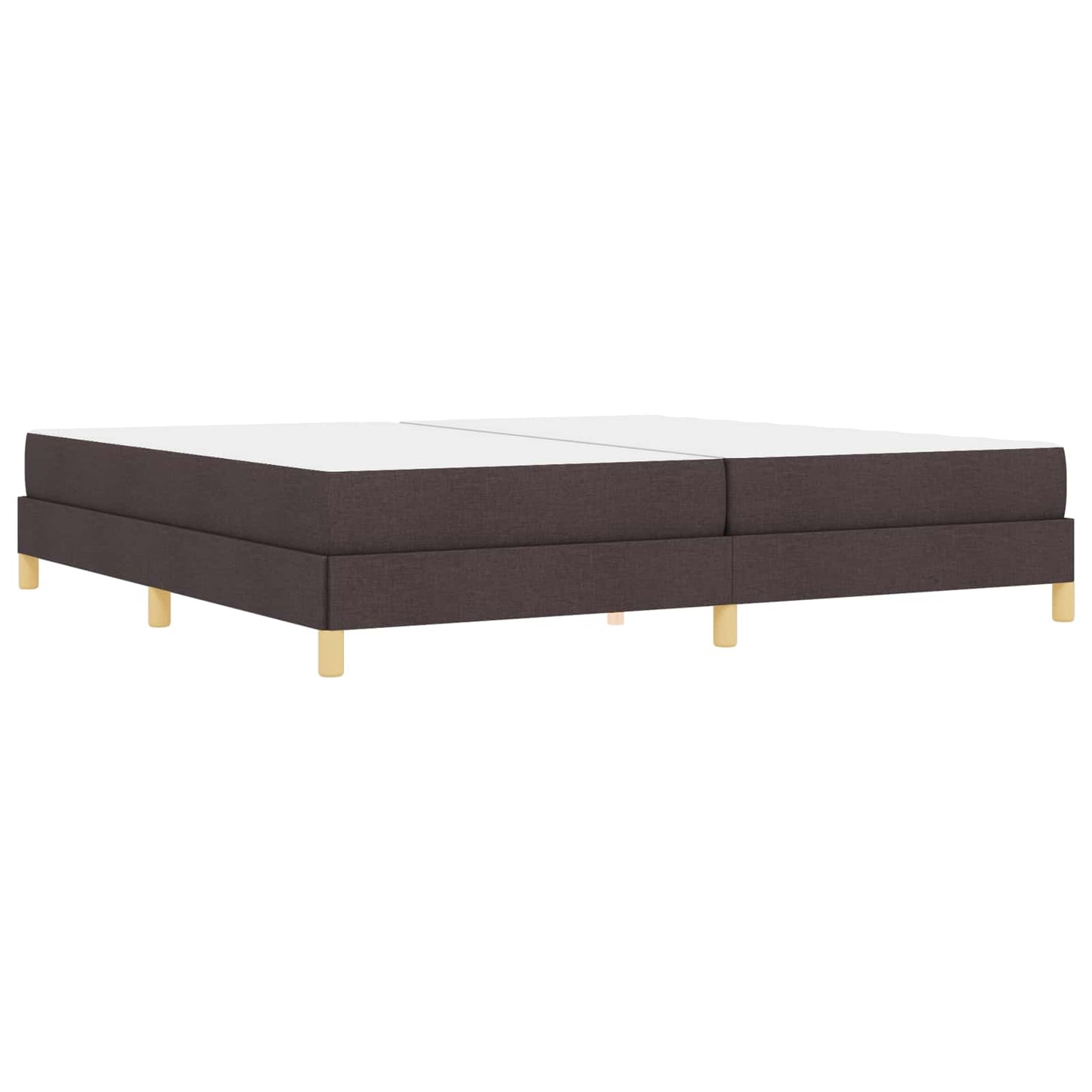 Boxspringbed met matras Donkerbruin 200 x 200 cm Stof is nu te koop bij PeponiXL, paradijselijk wonen!