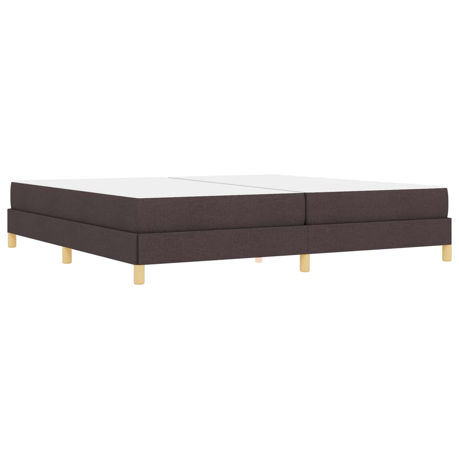 Boxspringbed met matras Donkerbruin 200 x 200 cm Stof is nu te koop bij PeponiXL, paradijselijk wonen!