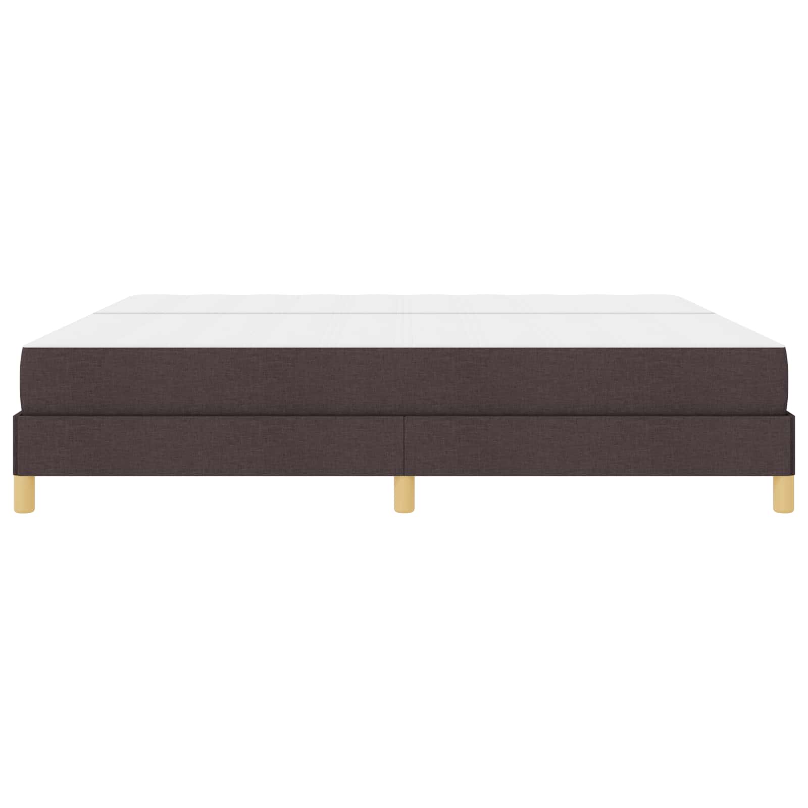 Boxspringbed met matras Donkerbruin 200 x 200 cm Stof is nu te koop bij PeponiXL, paradijselijk wonen!