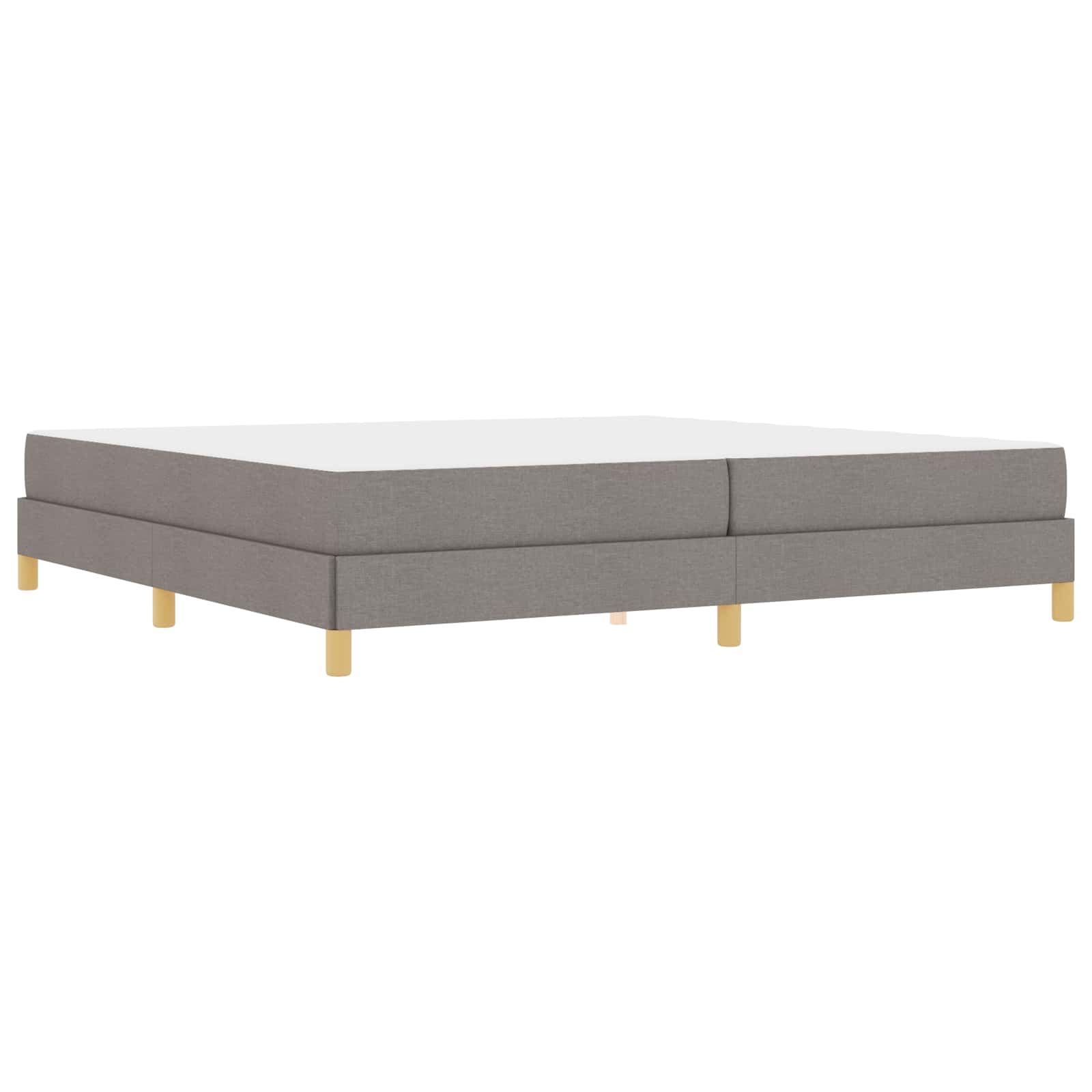 Boxspringbed met matras Taupe 200 x 200 cm Stof is nu te koop bij PeponiXL, paradijselijk wonen!