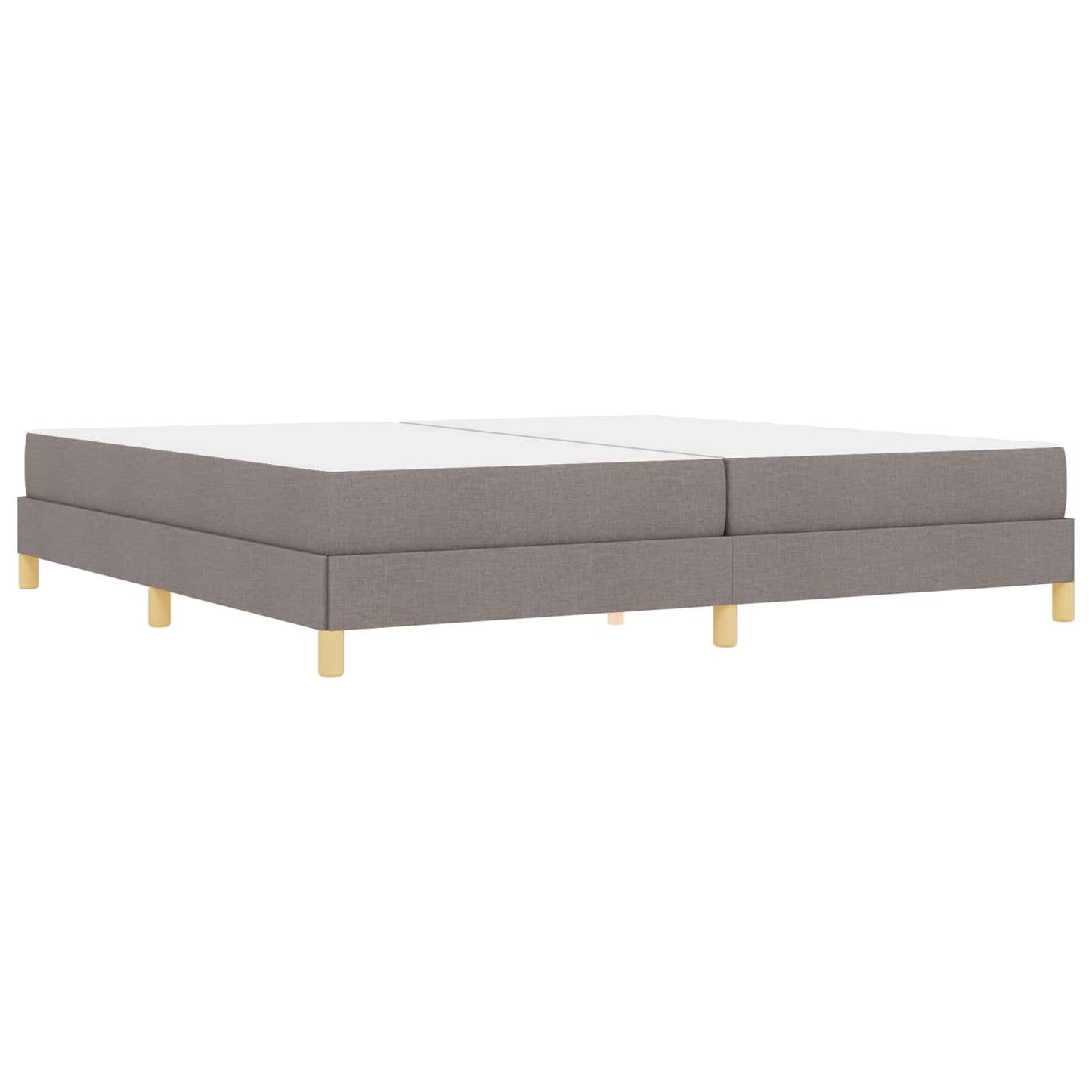 Boxspringbed met matras Taupe 200 x 200 cm Stof is nu te koop bij PeponiXL, paradijselijk wonen!