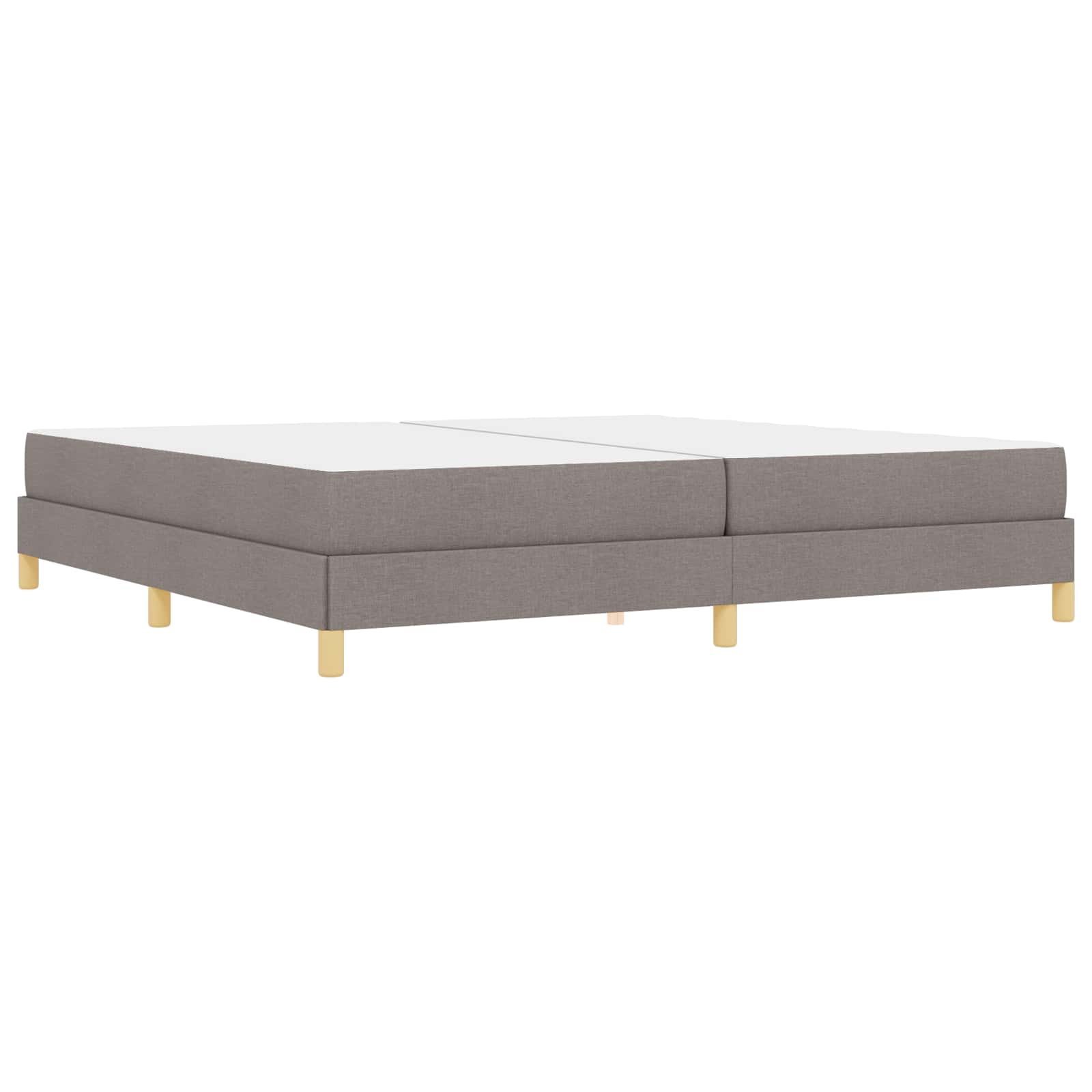 Boxspringbed met matras Taupe 200 x 200 cm Stof is nu te koop bij PeponiXL, paradijselijk wonen!