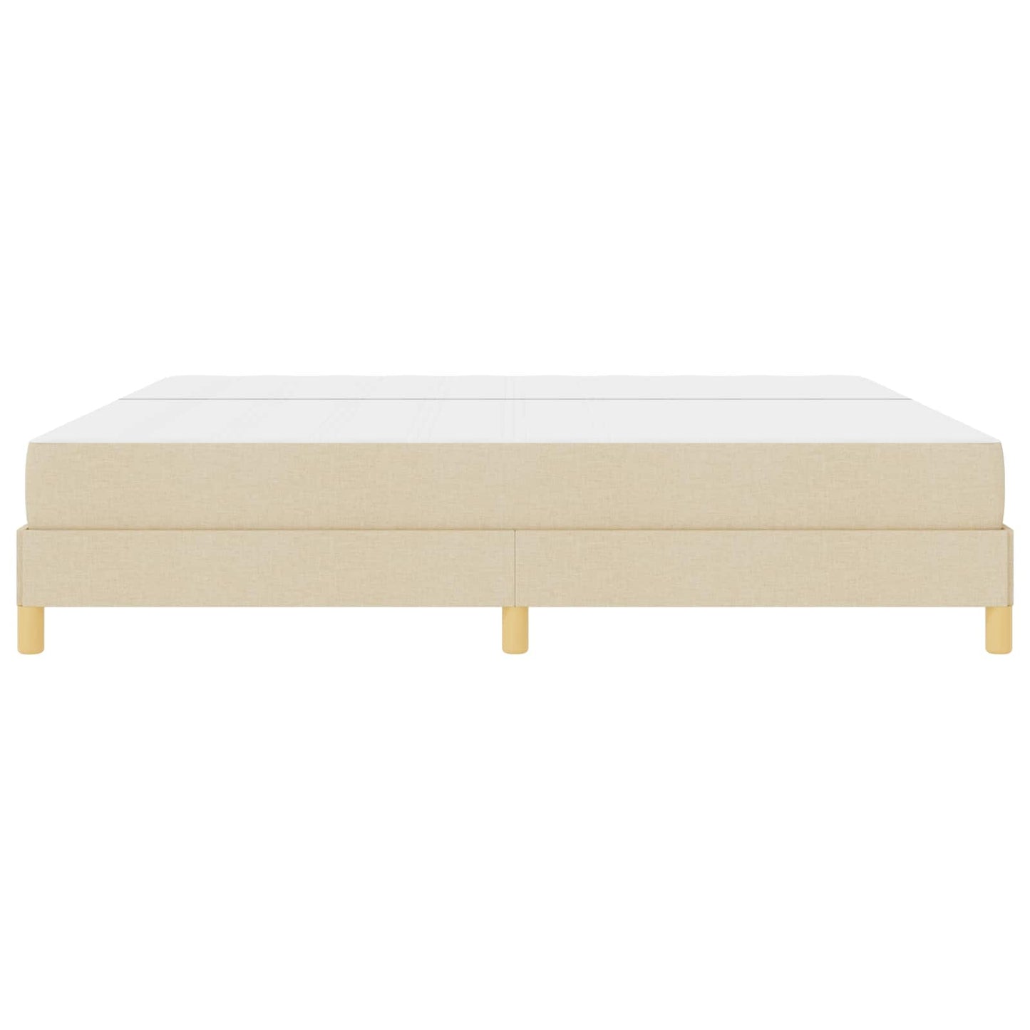 Boxspringbed met matras Crème 200 x 200 cm Stof is nu te koop bij PeponiXL, paradijselijk wonen!