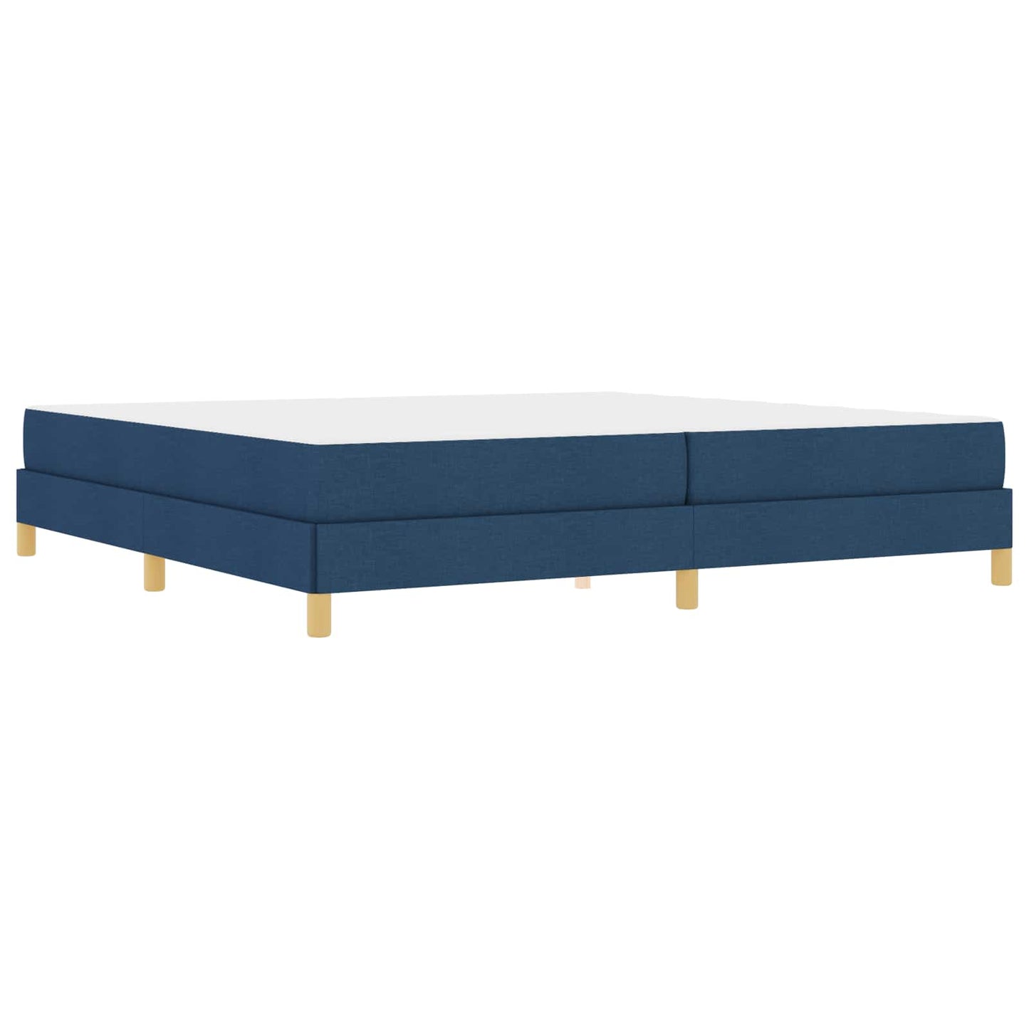Boxspringbed met matras Blauw 200 x 200 cm Stof is nu te koop bij PeponiXL, paradijselijk wonen!