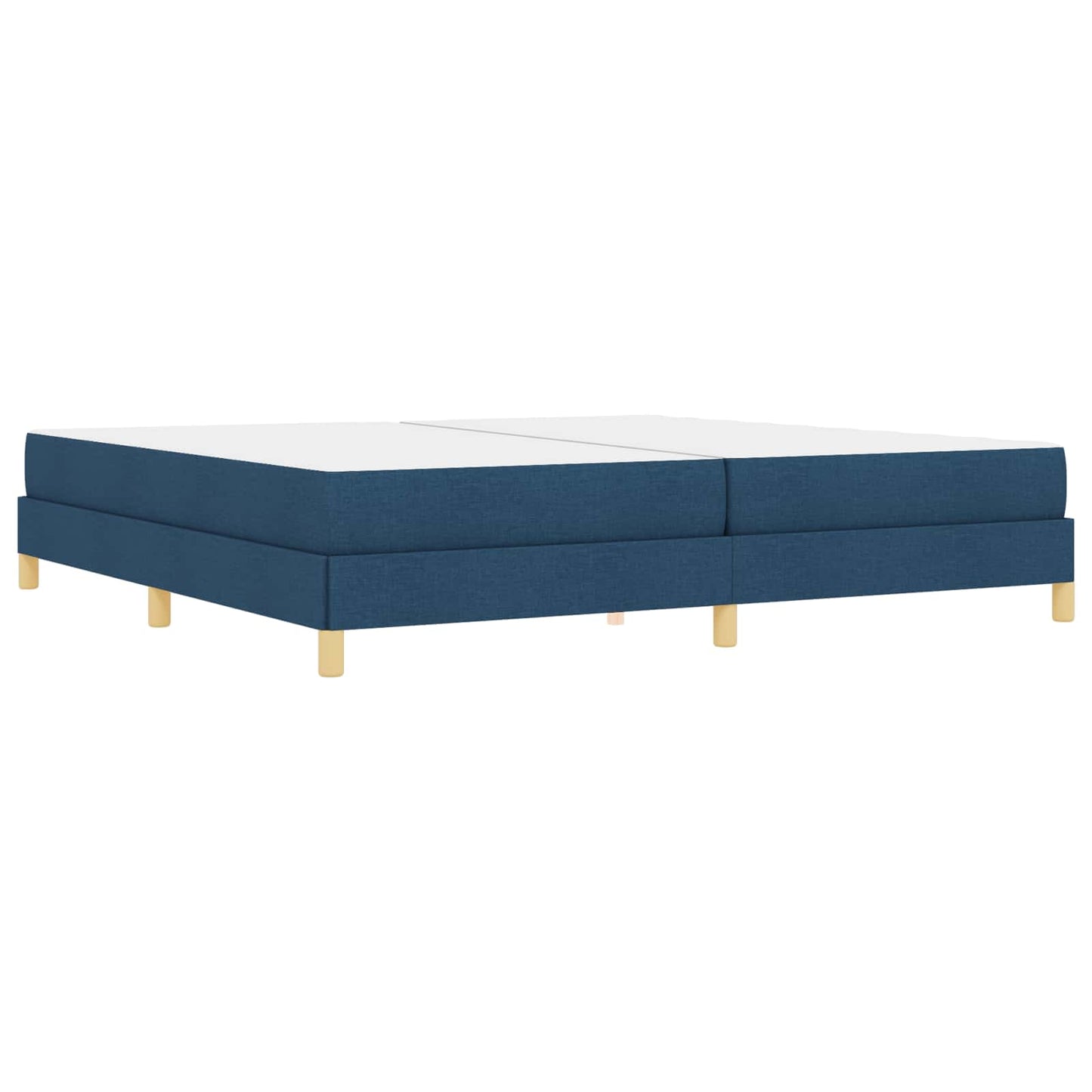 Boxspringbed met matras Blauw 200 x 200 cm Stof is nu te koop bij PeponiXL, paradijselijk wonen!