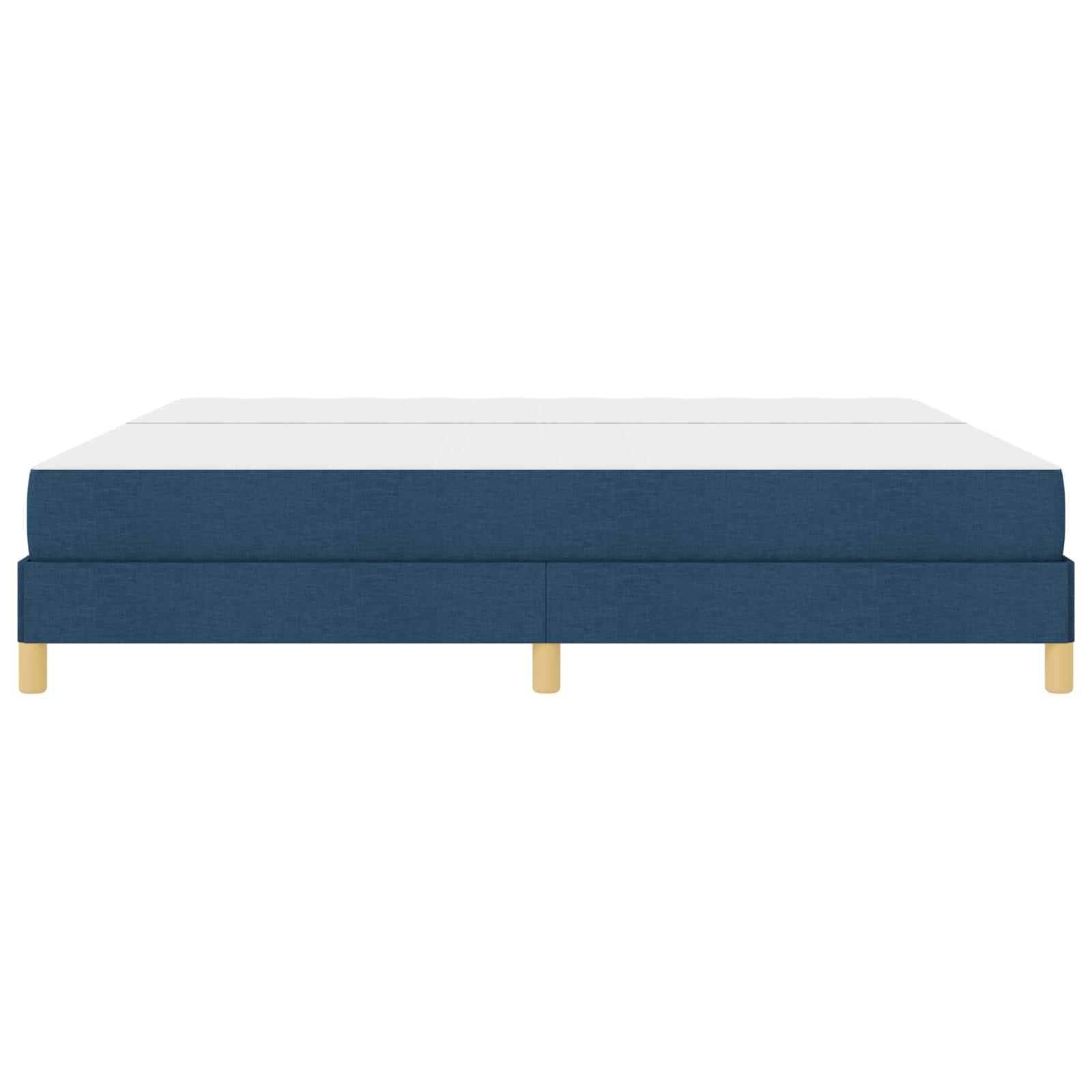 Boxspringbed met matras Blauw 200 x 200 cm Stof is nu te koop bij PeponiXL, paradijselijk wonen!