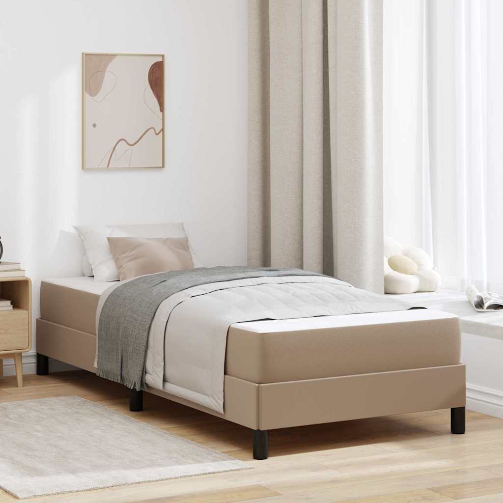 Bedframe met matras Cappuccino 90 x 200 cm Stof is nu te koop bij PeponiXL, paradijselijk wonen!