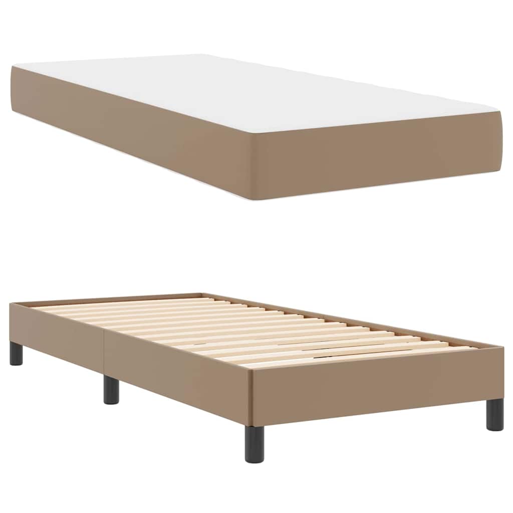 Bedframe met matras Cappuccino 90 x 200 cm Stof is nu te koop bij PeponiXL, paradijselijk wonen!