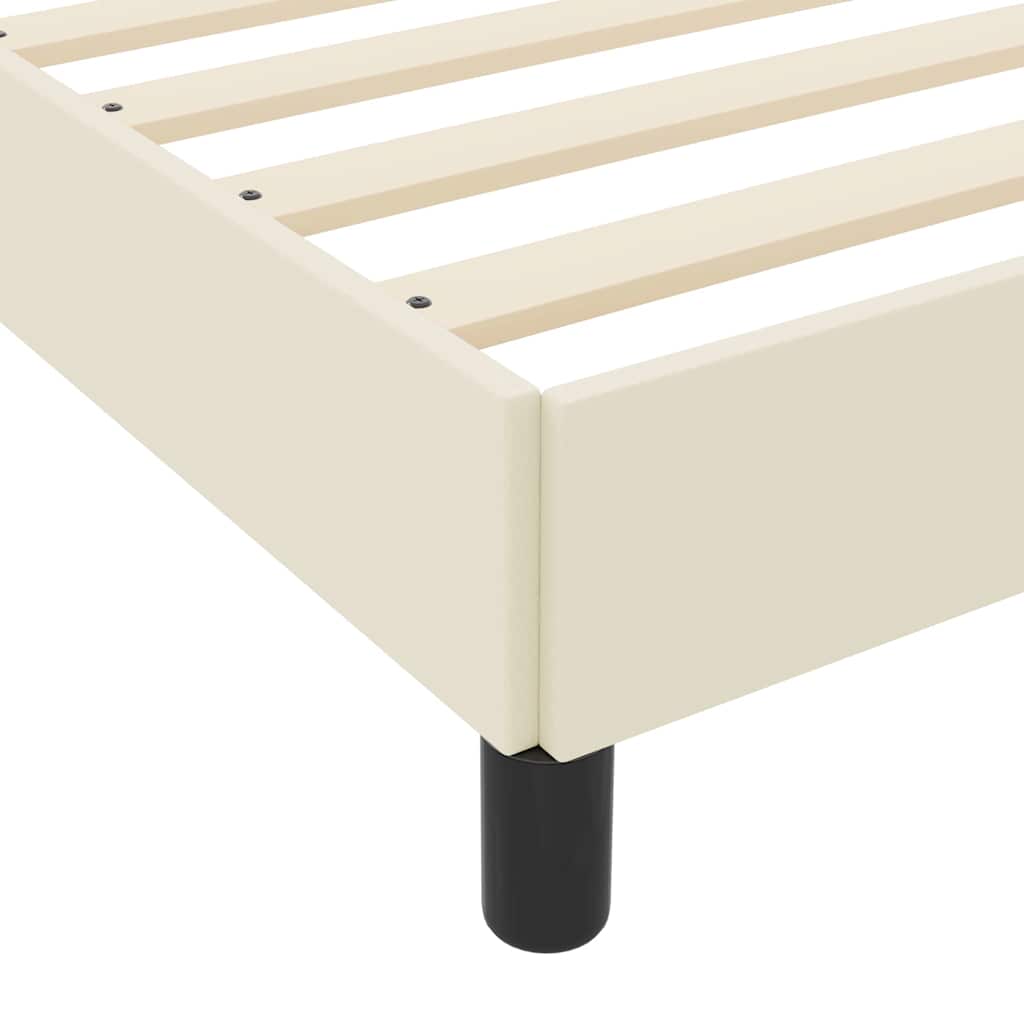 Bedframe met matras Crème 100 x 200 cm Stof is nu te koop bij PeponiXL, paradijselijk wonen!