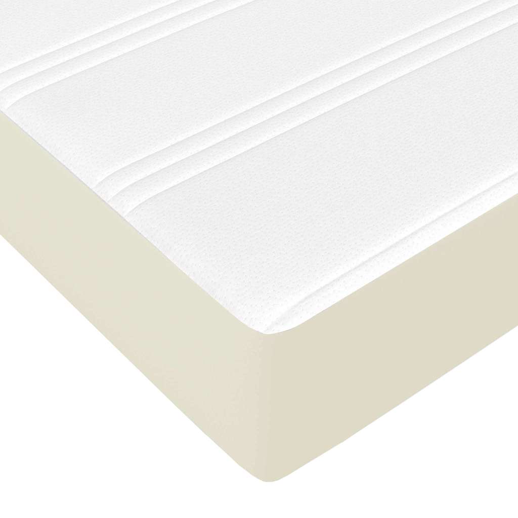 Bedframe met matras Crème 100 x 200 cm Stof is nu te koop bij PeponiXL, paradijselijk wonen!