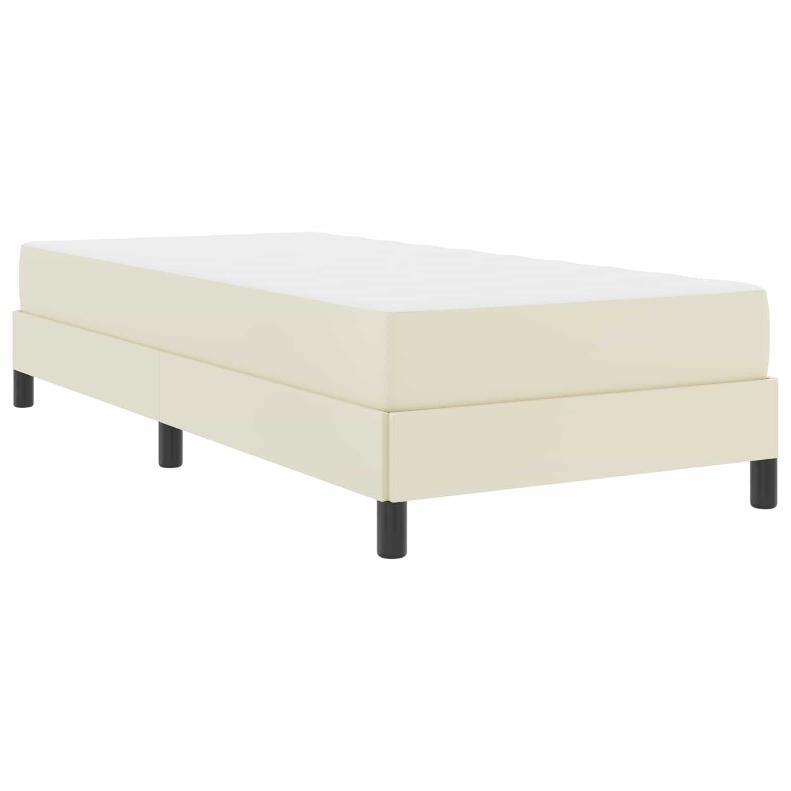 Bedframe met matras Crème 100 x 200 cm Stof is nu te koop bij PeponiXL, paradijselijk wonen!