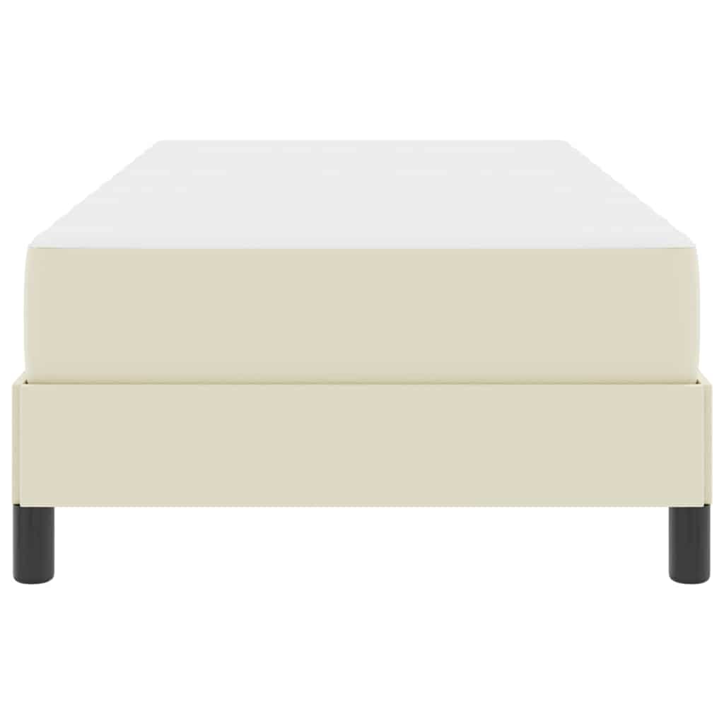 Bedframe met matras Crème 100 x 200 cm Stof is nu te koop bij PeponiXL, paradijselijk wonen!