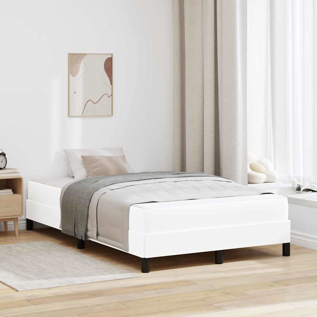 Bedframe met matras Puur Wit 120 x 190 cm Stof is nu te koop bij PeponiXL, paradijselijk wonen!