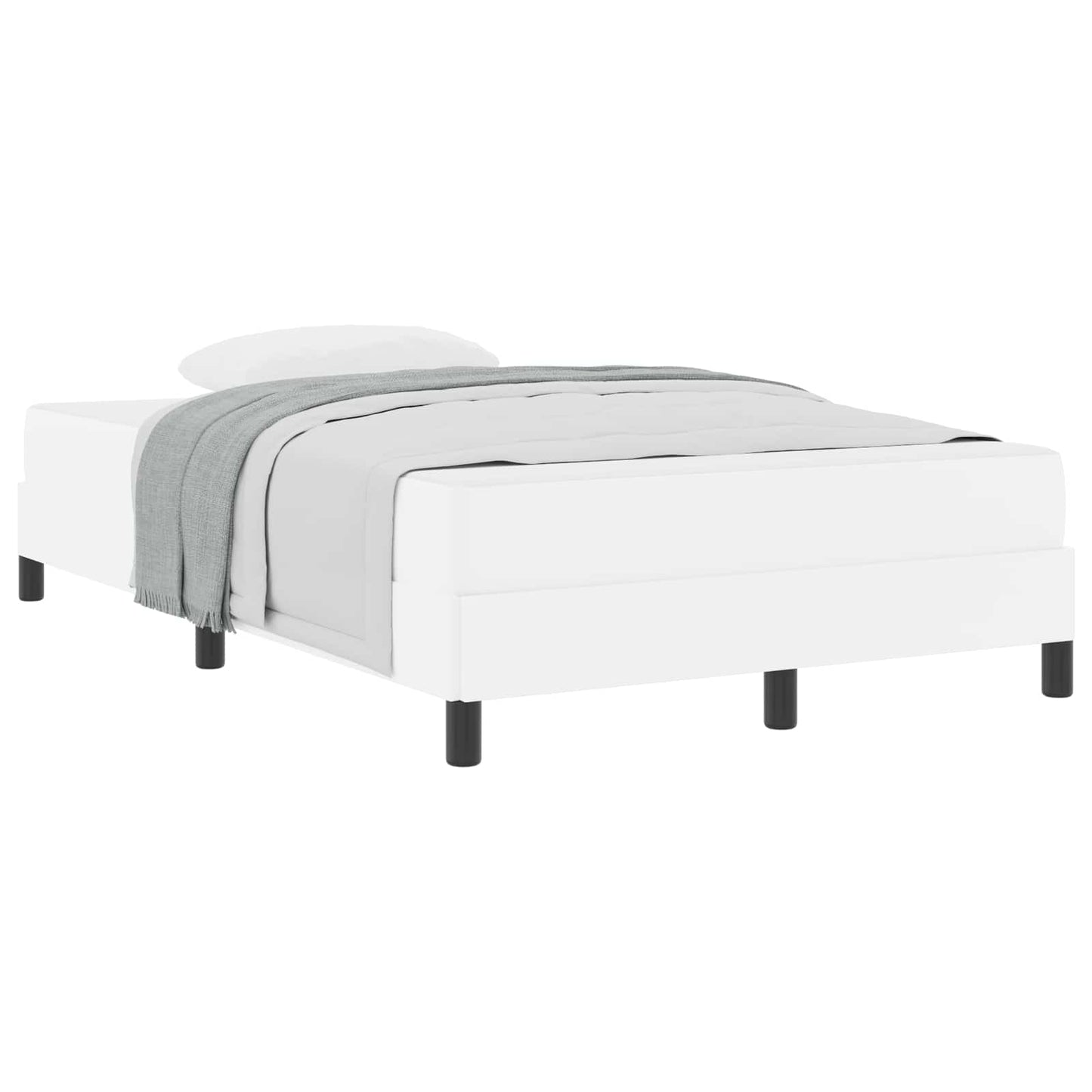 Bedframe met matras Puur Wit 120 x 190 cm Stof is nu te koop bij PeponiXL, paradijselijk wonen!