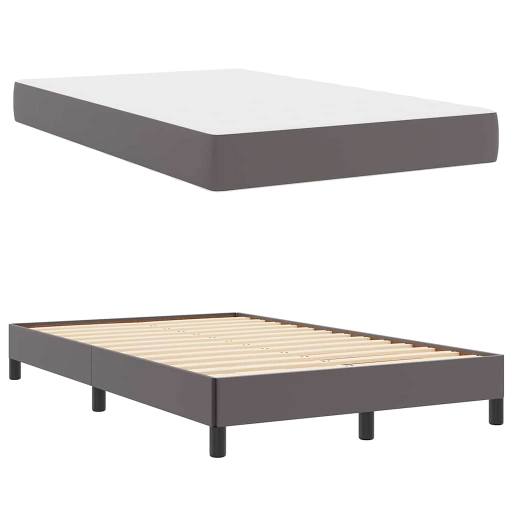 Bedframe met matras Grijs 120 x 200 cm Stof is nu te koop bij PeponiXL, paradijselijk wonen!