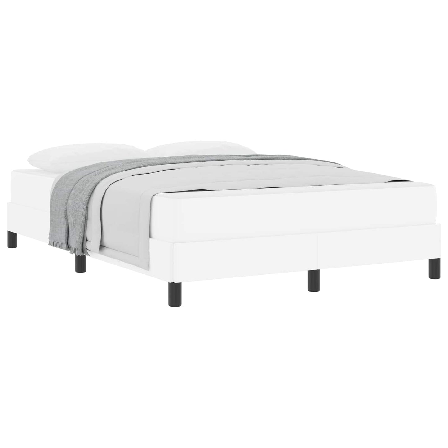 Bedframe met matras Puur Wit 140 x 190 cm Stof is nu te koop bij PeponiXL, paradijselijk wonen!