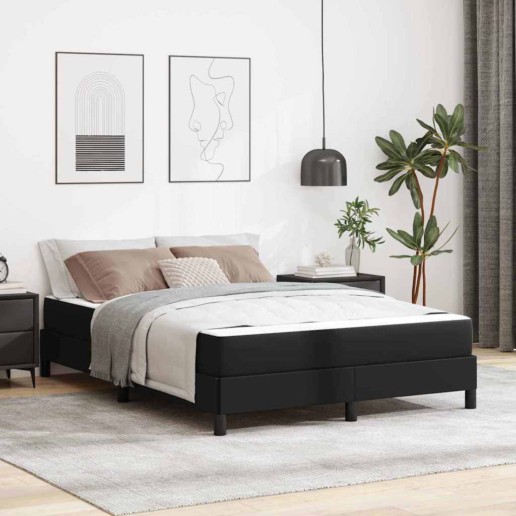 Bedframe met matras Zwart 140 x 200 cm Stof is nu te koop bij PeponiXL, paradijselijk wonen!